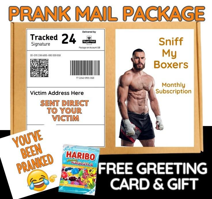 Funny Prank Mail Package: Sniff My Boxers Gag Gift w/ Candy