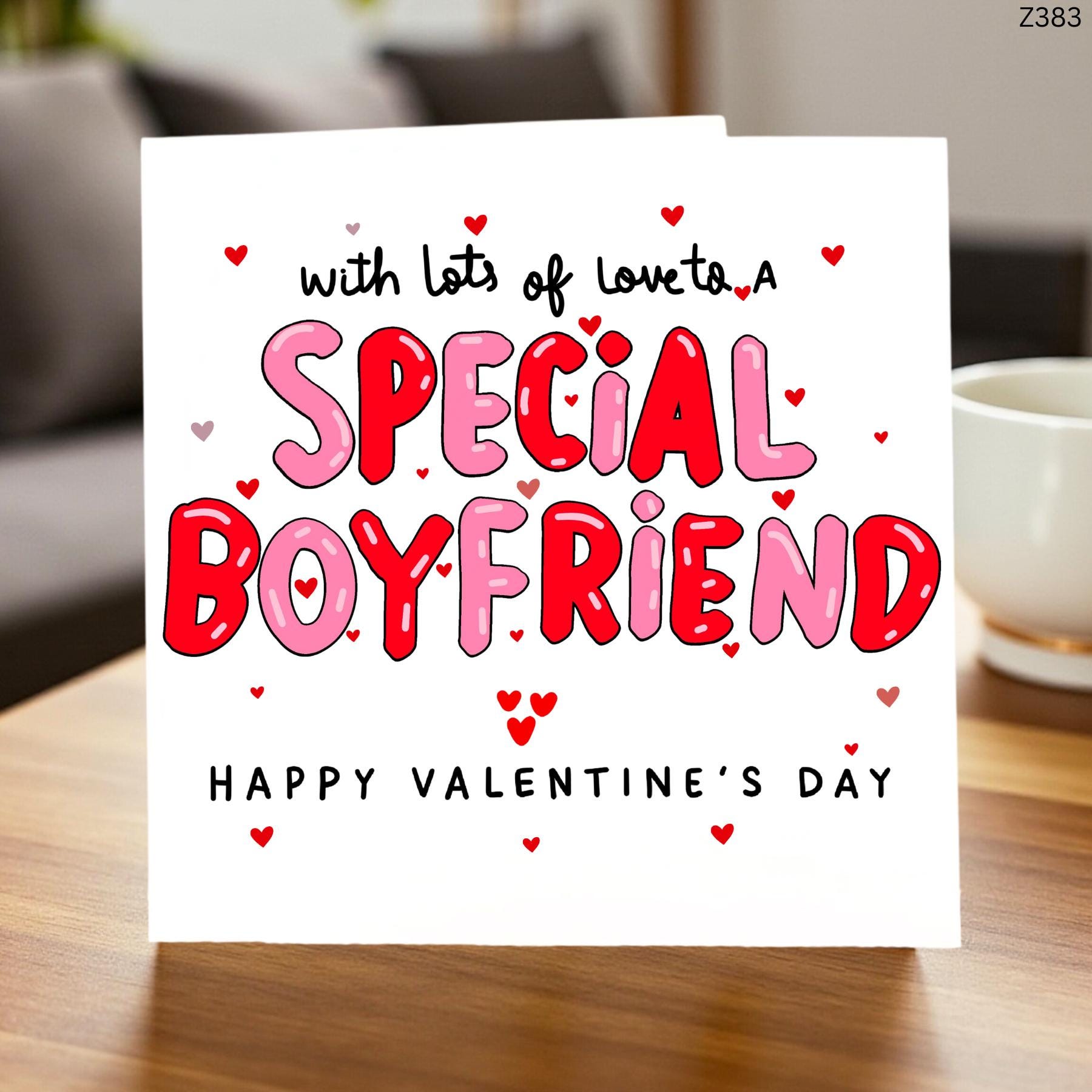 Special Boyfriend Valentine’s Card, Romantic Love Message Card for Him, Emotional Valentine’s Keepsake Card, Personalised Partner Gift