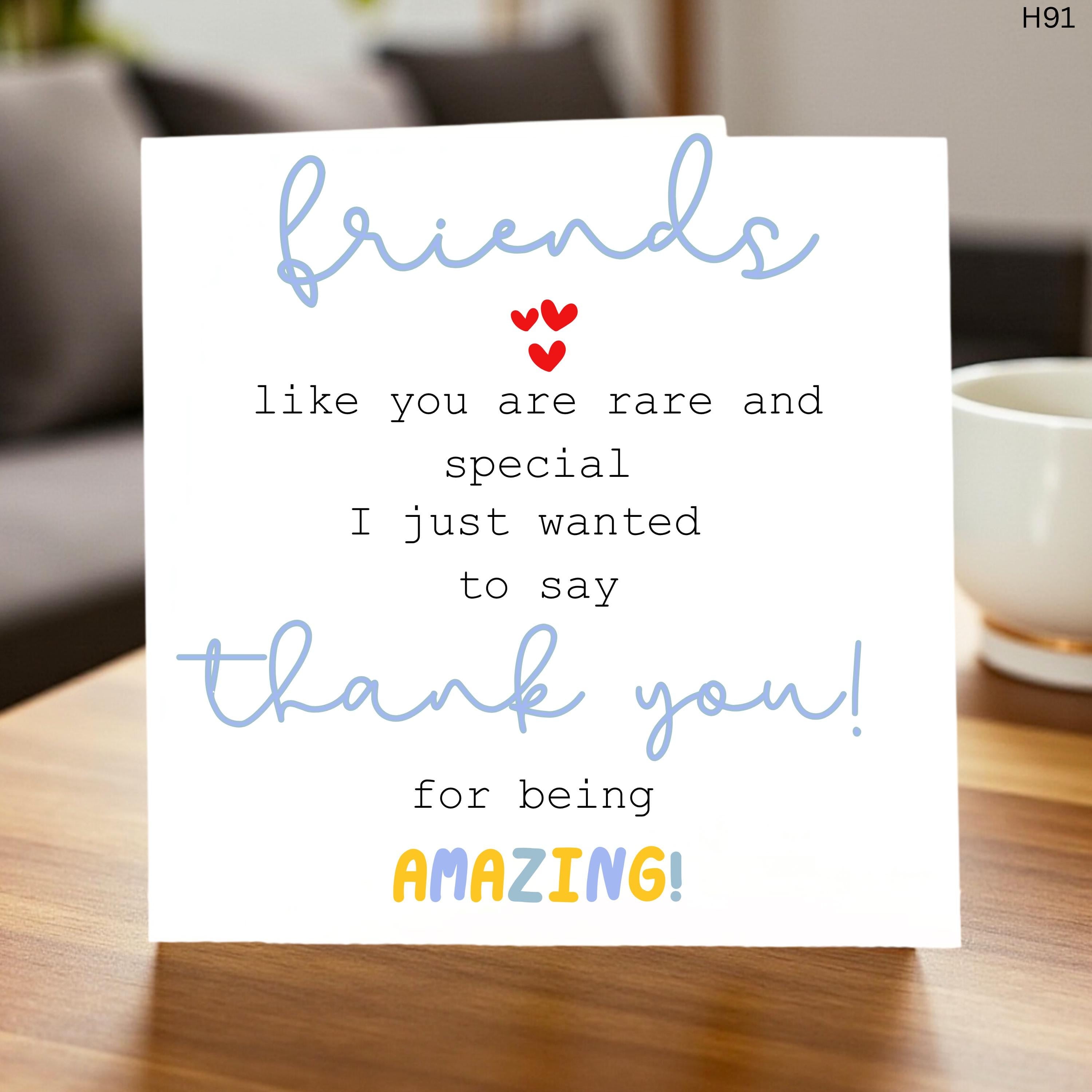 Friends Like You Card Personalised Thank You Card Friendship Card Special Message Card Custom Name Card Appreciation Gift