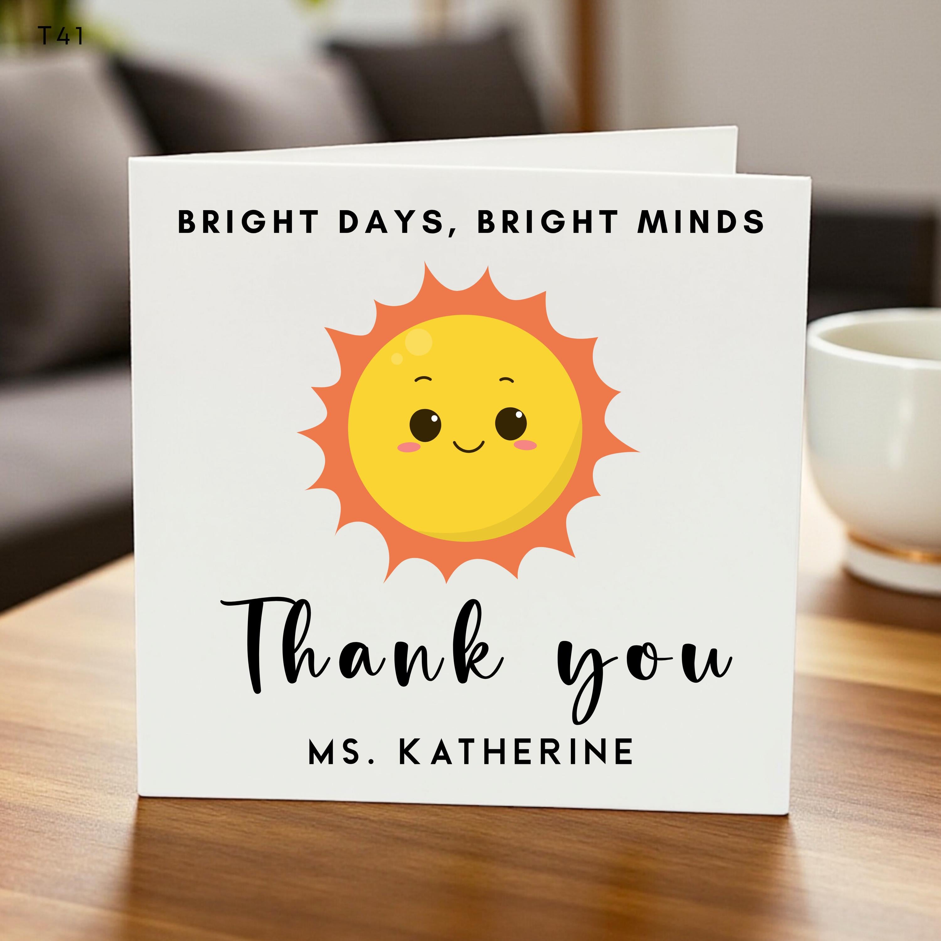 Thank you for helping me shine Card | Teacher Card | Thank you Teacher Card 6x6
