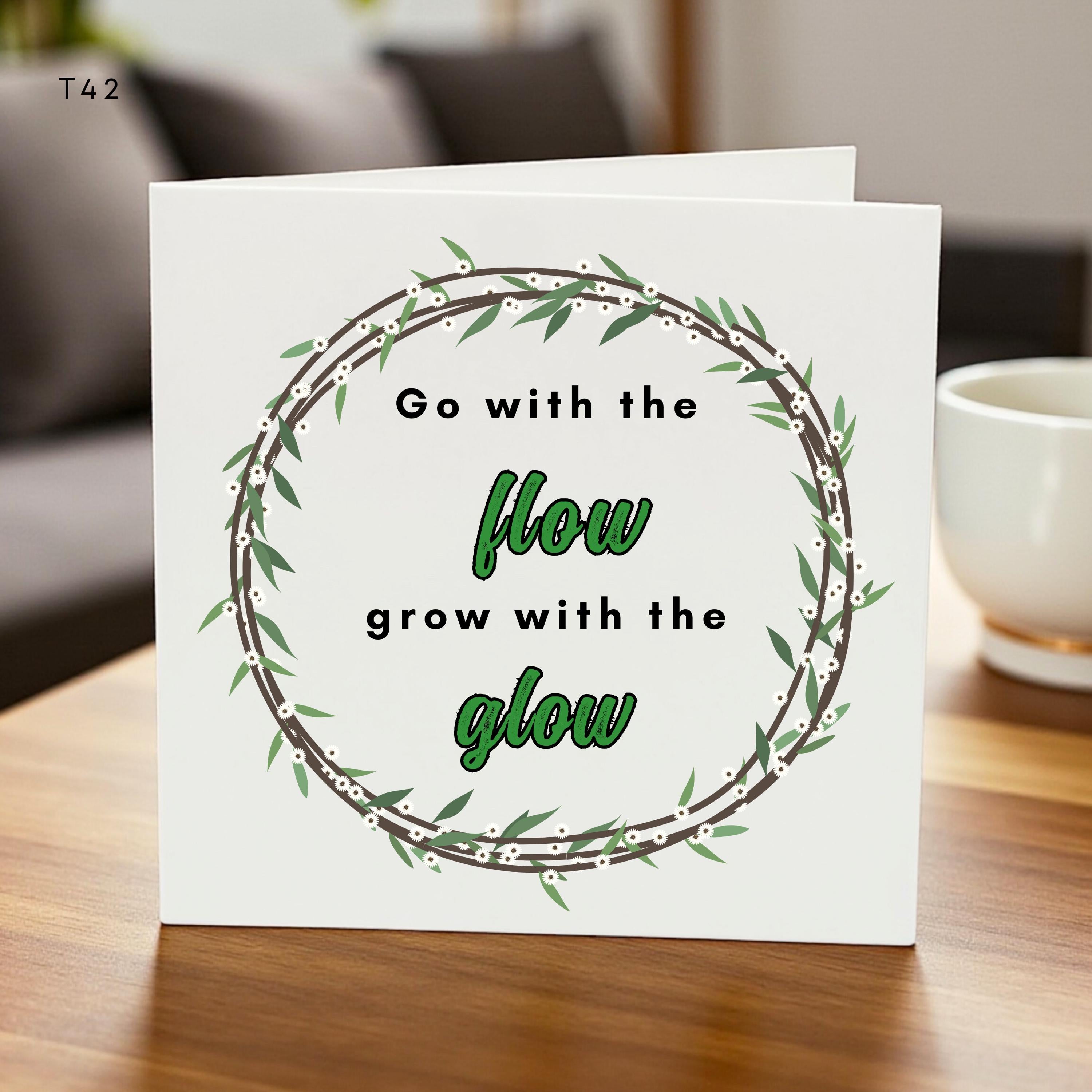 Motivational Quote Card: Encouragement & Support - Life is Tough - 6x6