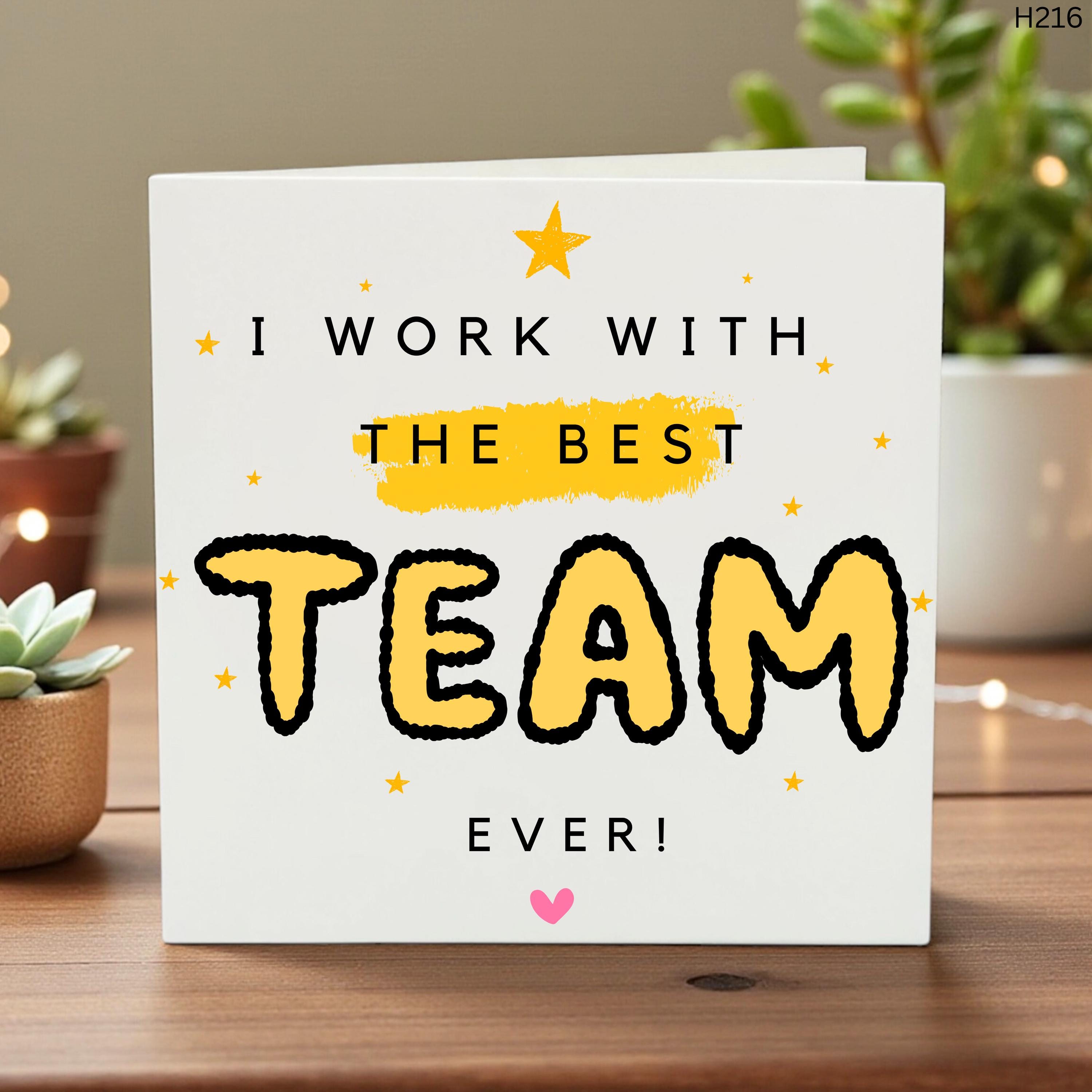 Funny Office Card, I Work With The Best Team Ever, Colleague Gift, Office Appreciation, Work Team Thank You, Team Farewell Card