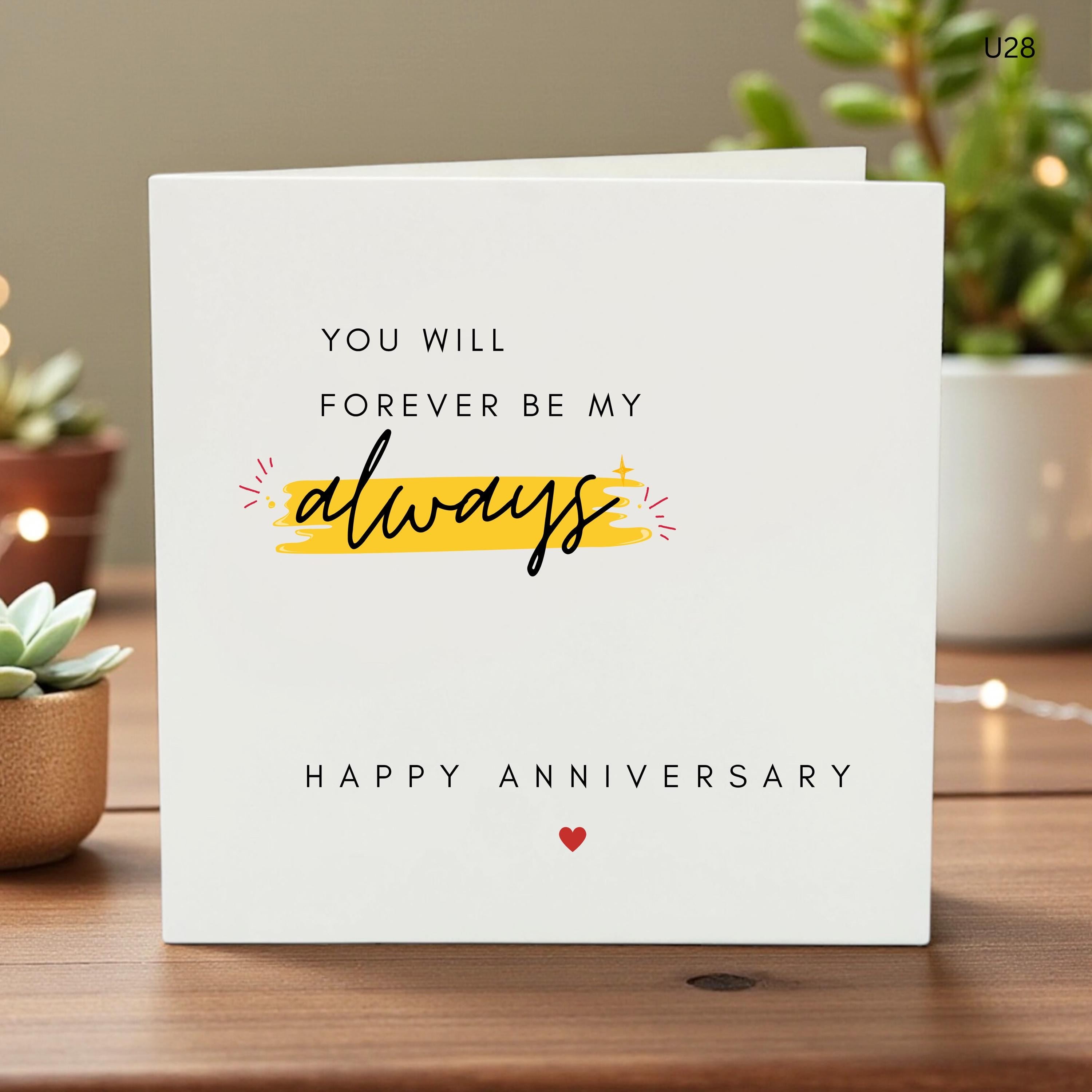 Personalized Anniversary Card for Wife Husband Nana Mom Dad, Romantic Greeting, Custom Couple Gift for Special Occasions 6x6