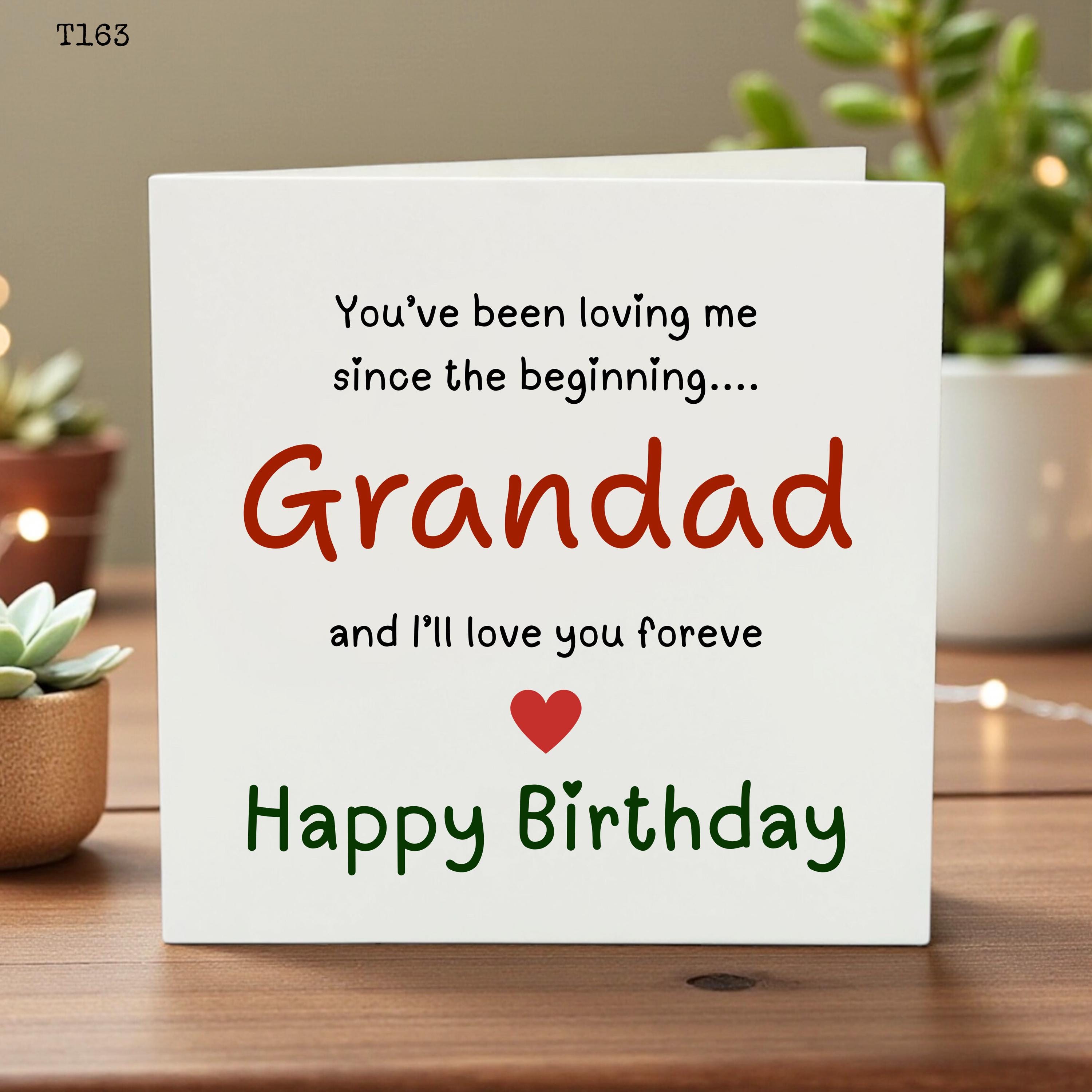 Sentimental Grandad Birthday Card - Happy Birthday Grandad Card from Grandchildren - Loving You Forever Grandpa Greeting Card
