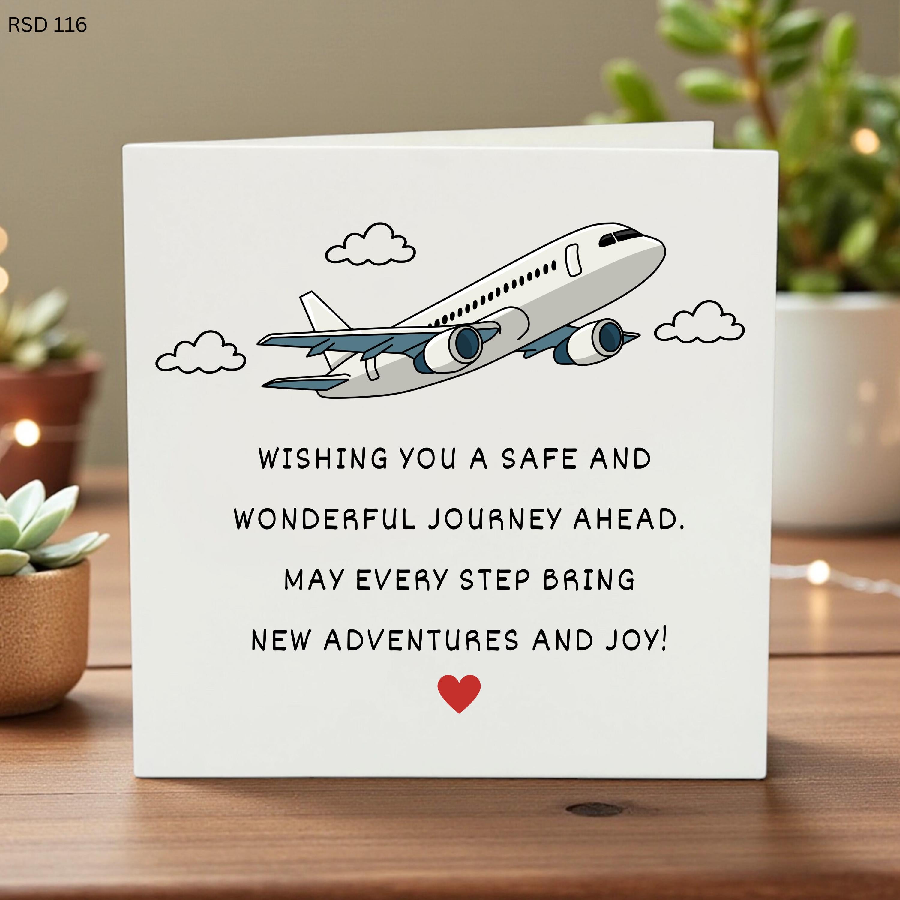 Safe and Wonderful Journey Ahead Card, New Adventures and Joy Greeting Card, Bon Voyage Gift for Friend, Travel Send Off Card, Moving Away