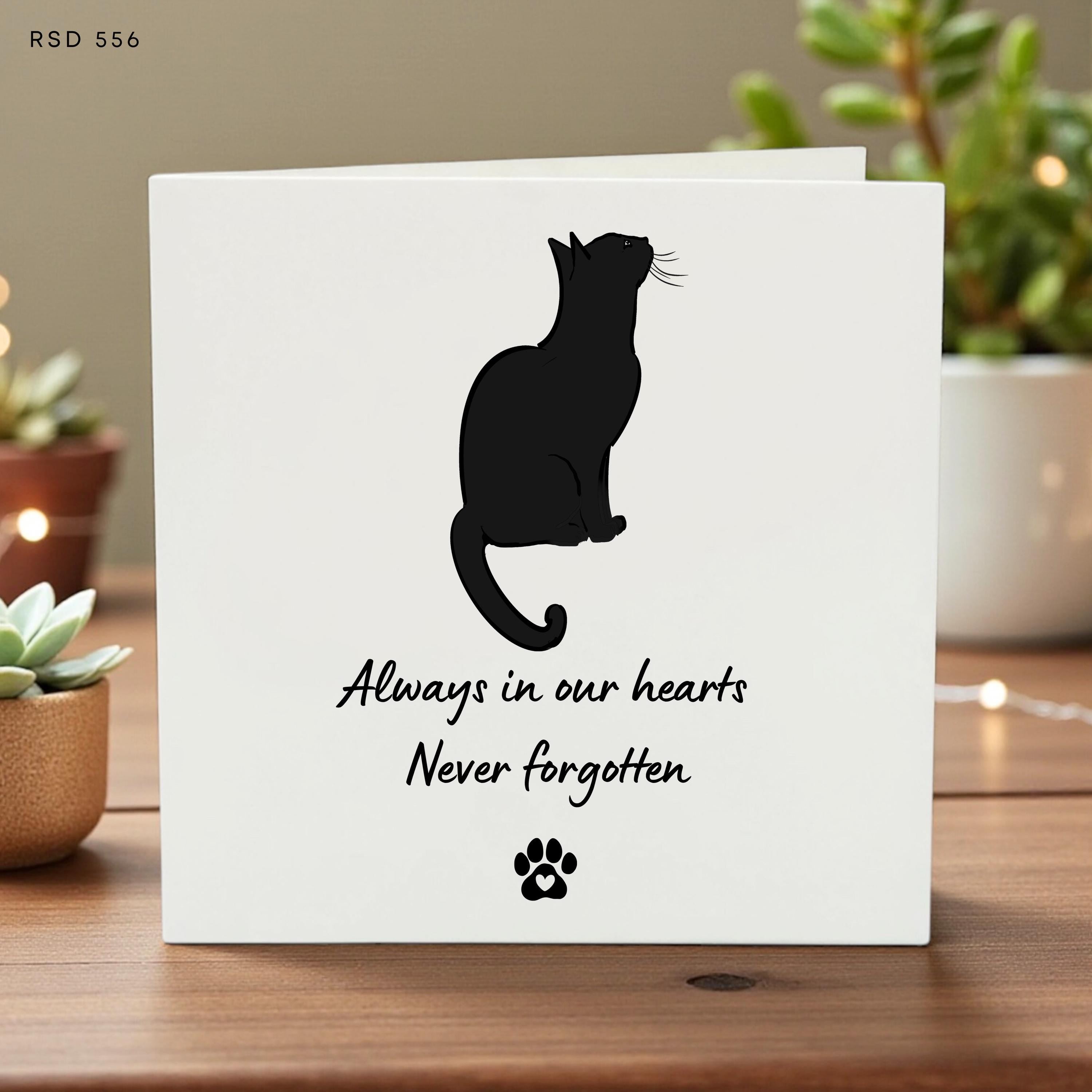 Cat Loss Sympathy Card, Pet Remembrance Card, Personalized Cat Memorial, Loss of Pet Card, Bereavement Card, Custom Name