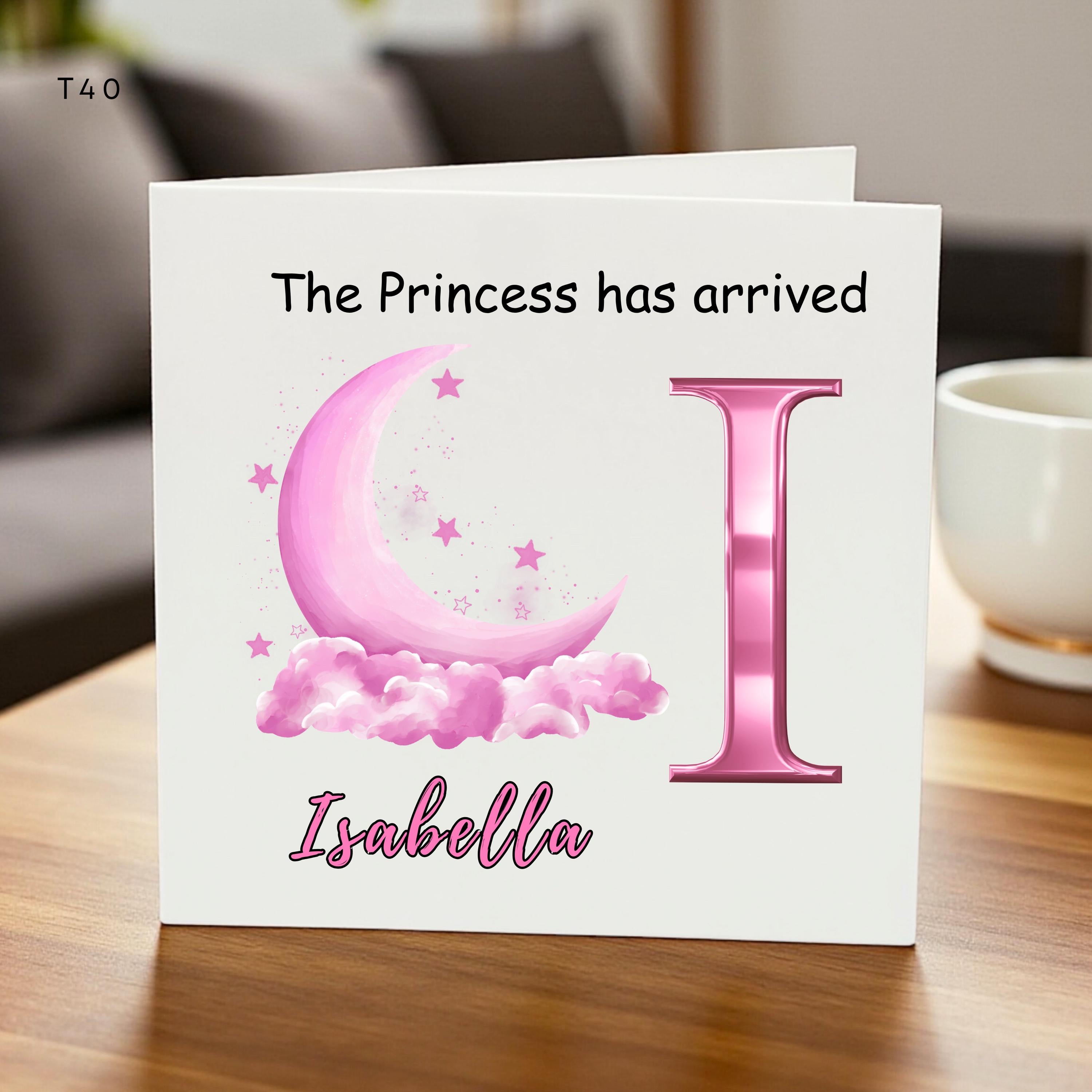 New Baby Girl Card - Welcome to the World - Keepsake - New Born - Personalised Newborn Card - 6x6