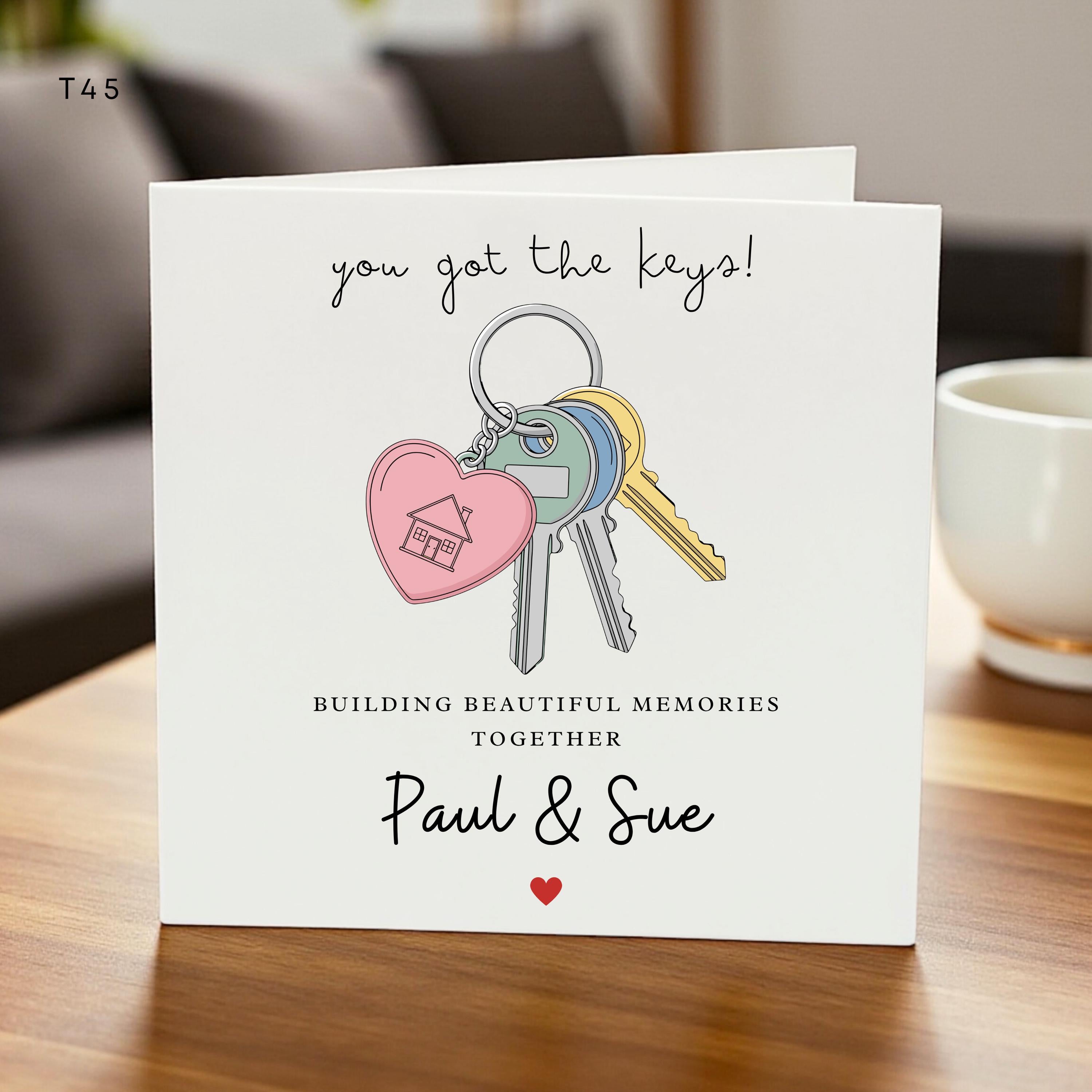 Personalised New Home Card - New Home Gift - Congratulations On Your New Home - Happy Moving Day - New Home Card For Friends - 6x6
