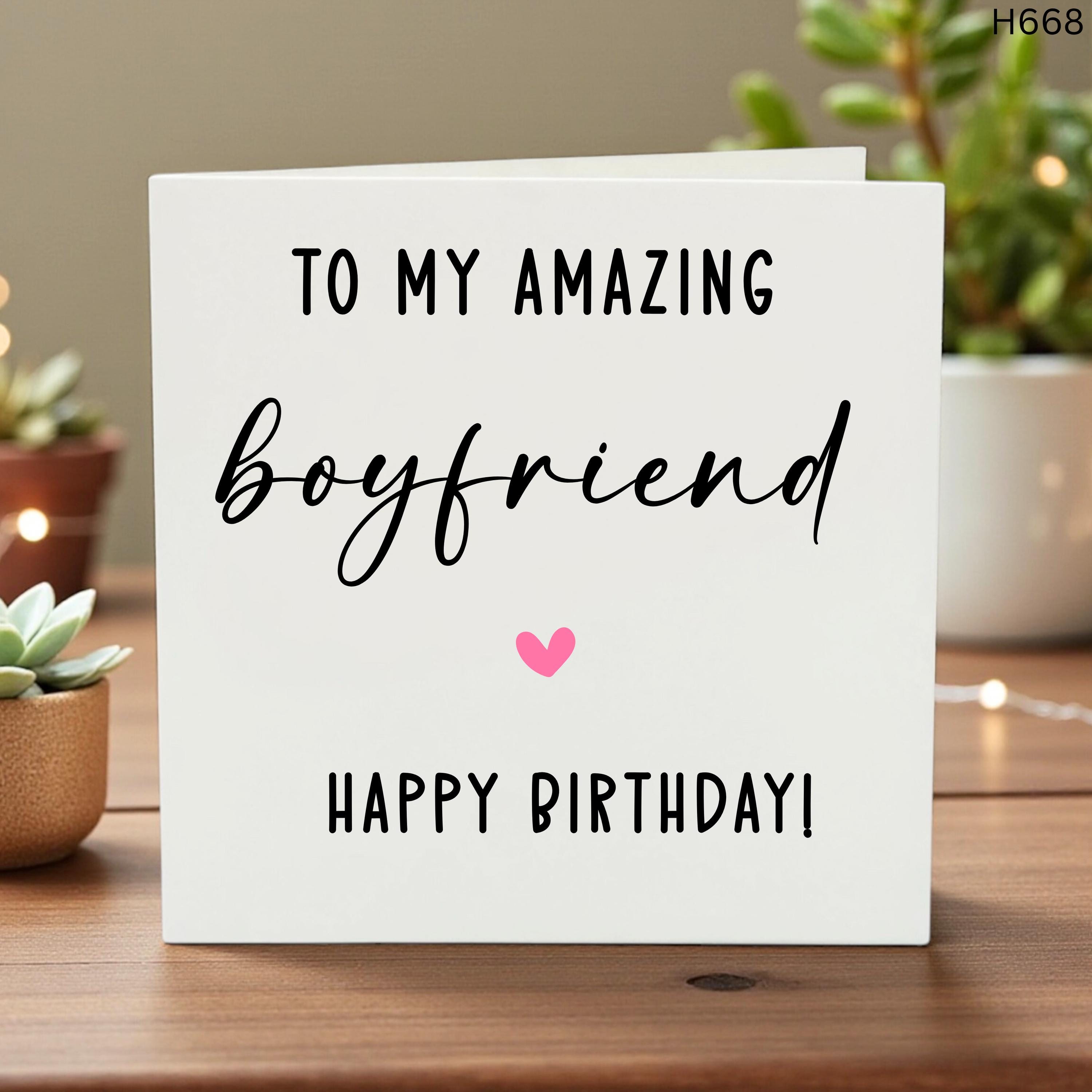 Personalized Birthday Card for Boyfriend, Amazing Boyfriend Birthday Gift, Custom Card for Him, Boyfriend Anniversary Card, Romantic