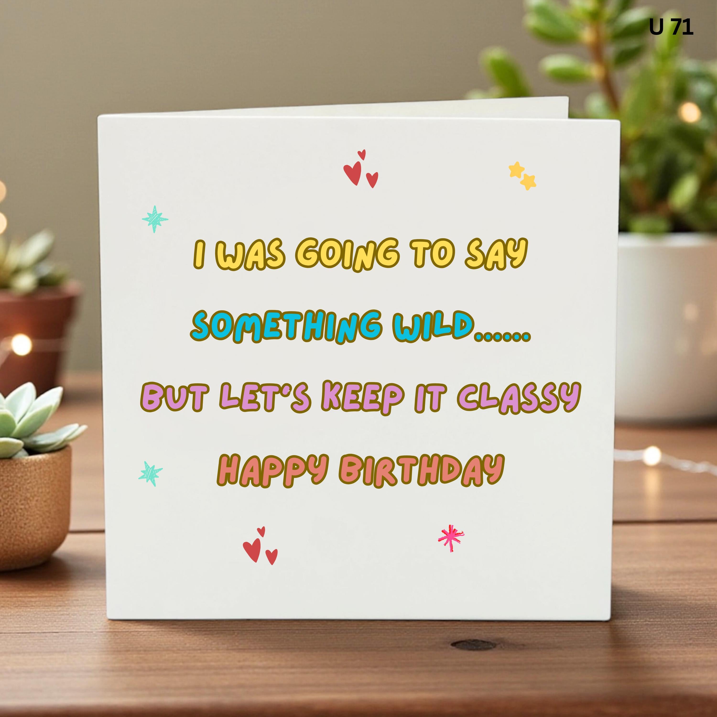 Classy Birthday Card, Funny Birthday Card for Her, Witty Birthday Card, Minimalist Birthday Card, Elegant Birthday Gift, Sarcastic Card, Fun