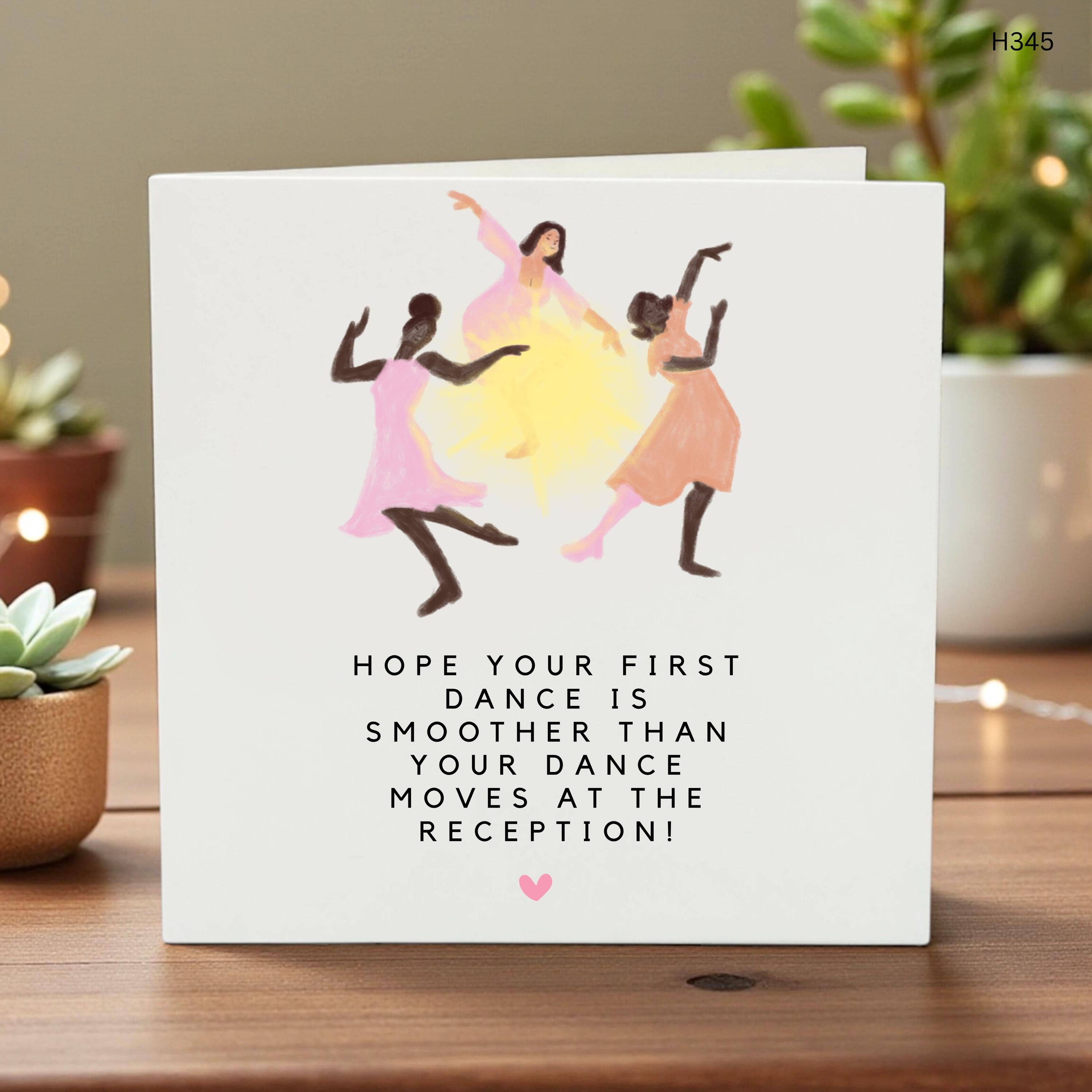 Funny Wedding Card - Hope Your First Dance is Smoother Than Your Dance Moves Greeting Card for Bride and Groom, Newlyweds - Witty Marriage