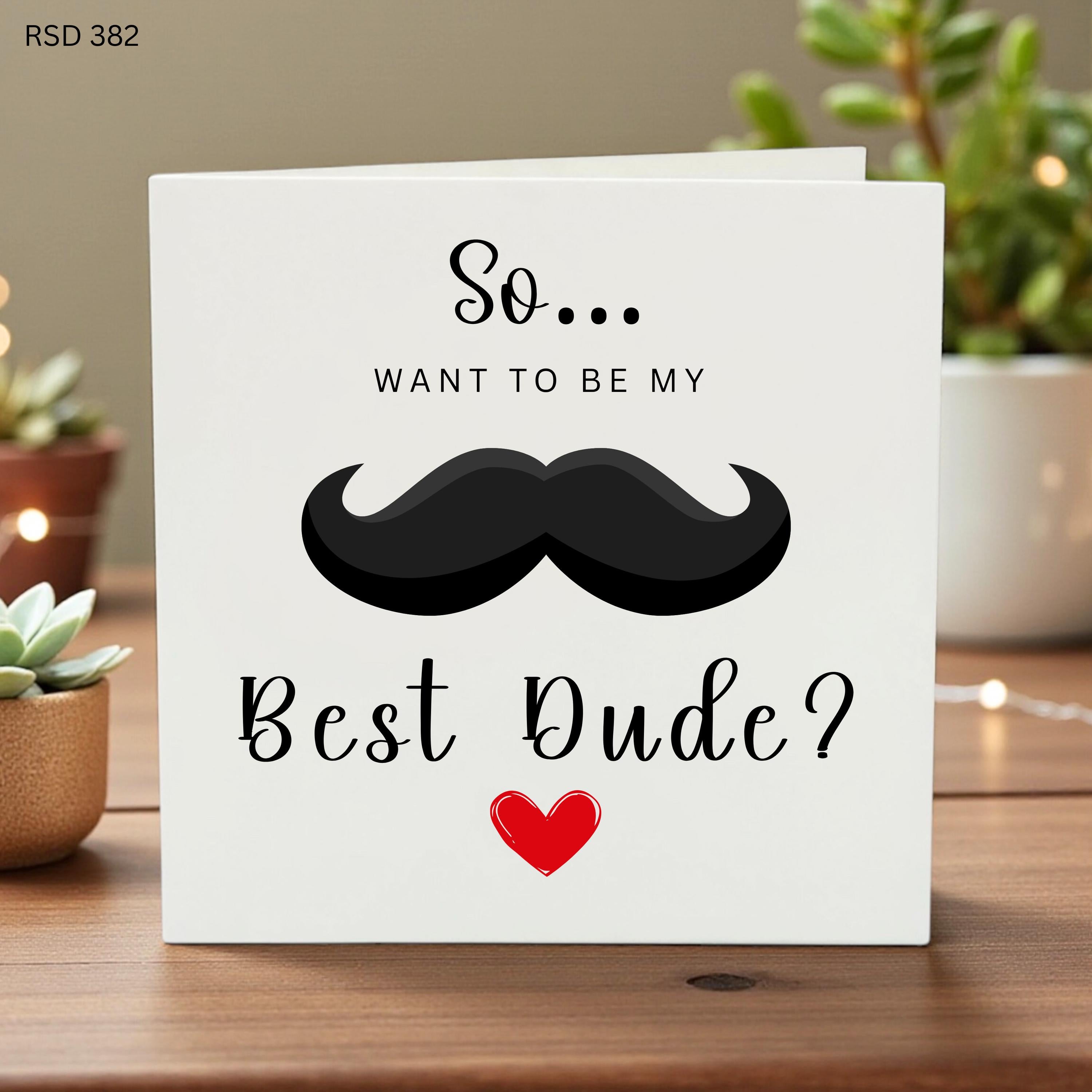 To My Best Man on My Wedding Day – Funny Modern Wedding Card 6x6