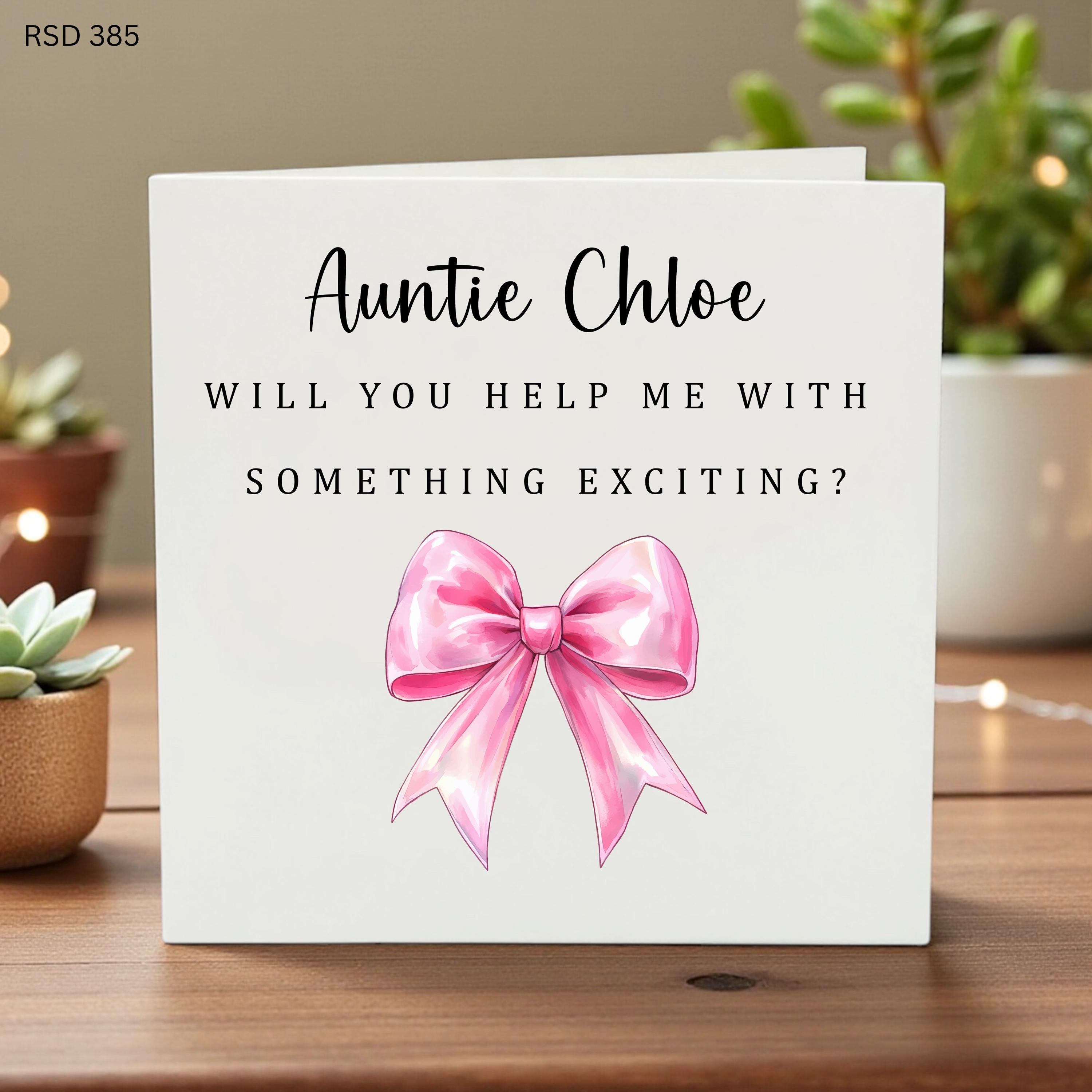 Proposal Card for Auntie, I Have Something Important to Ask You,Godmother Proposal Card for Auntie, Will You Be My Godmother,Auntie Card 6x6