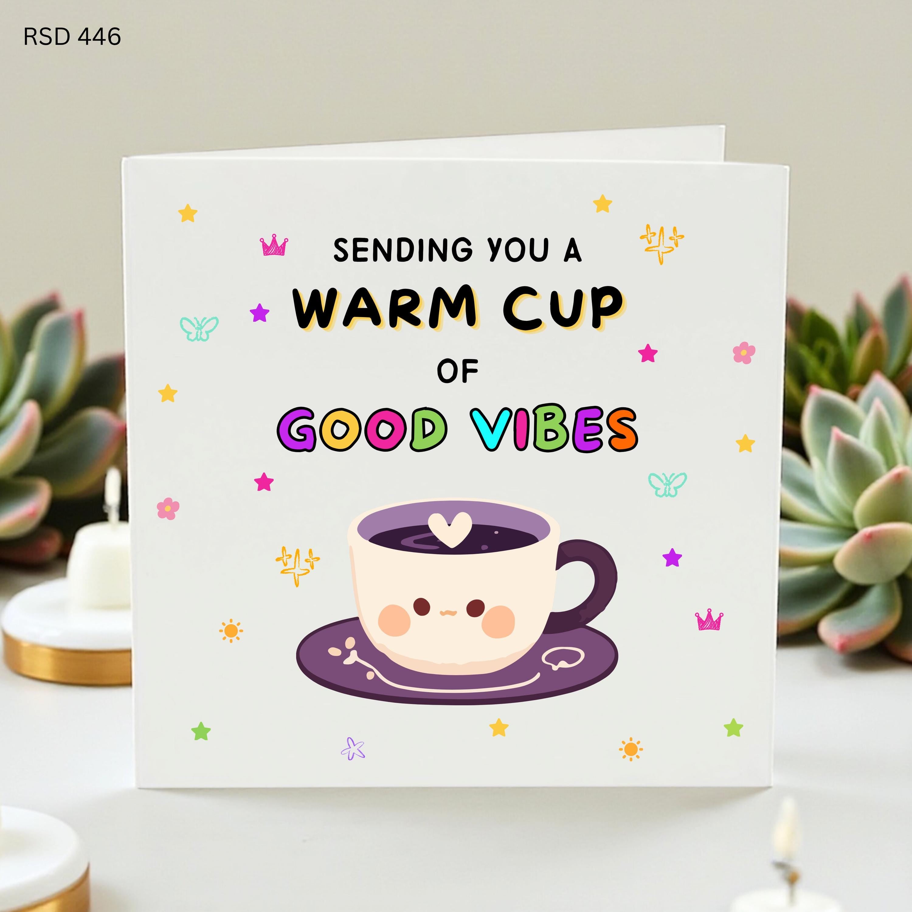 Good Vibes Card, Thinking of You Card, Cheer Up Gift, Encouragement Card, Positive Vibes Greeting, Feel Better Soon, Sending Love Card