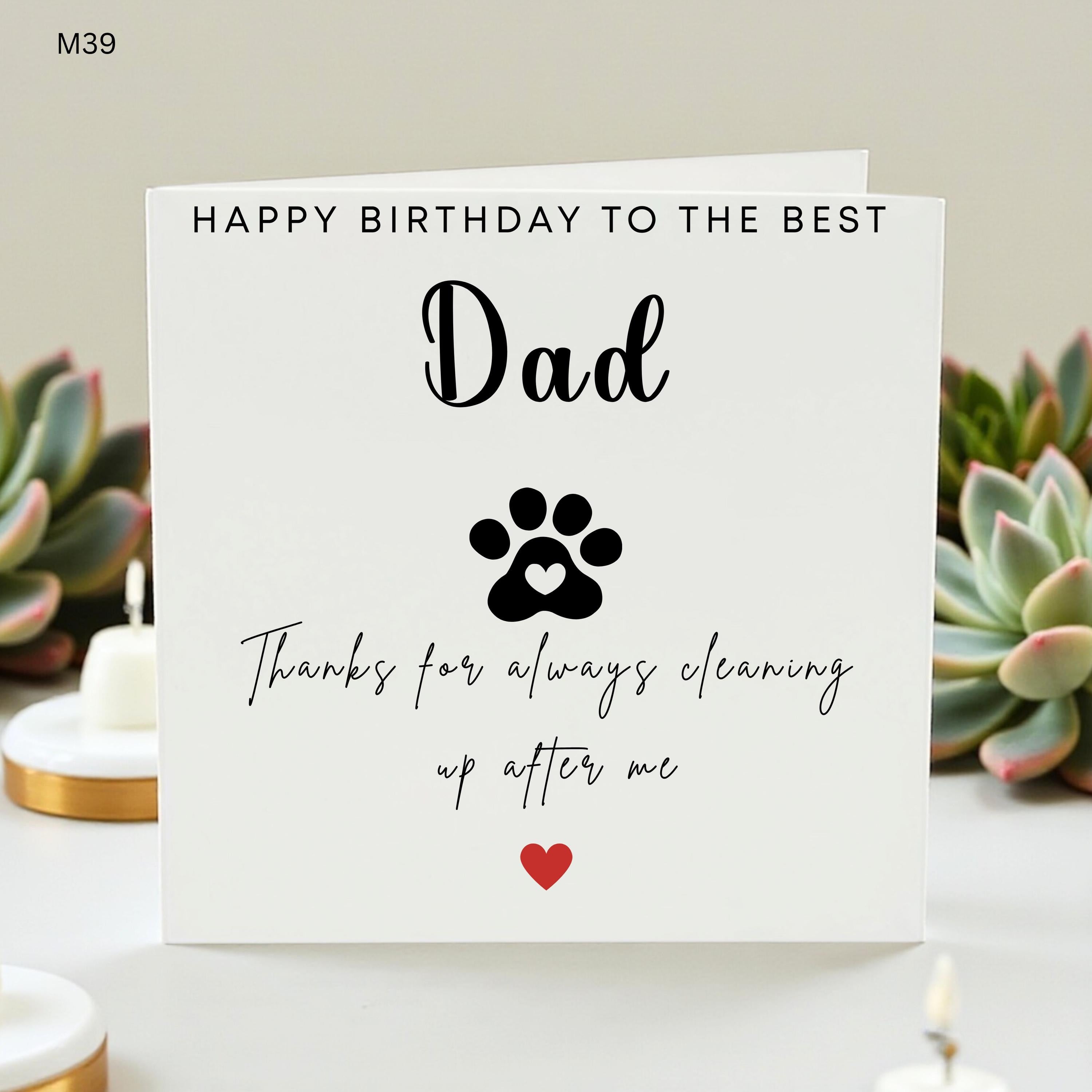 Funny Dog Dad Birthday Card, Dog Lover Gift for Him, Birthday Card from Dog, Dog Dad Gift, From The Dog, Gift for Him, Dog Birthday Card