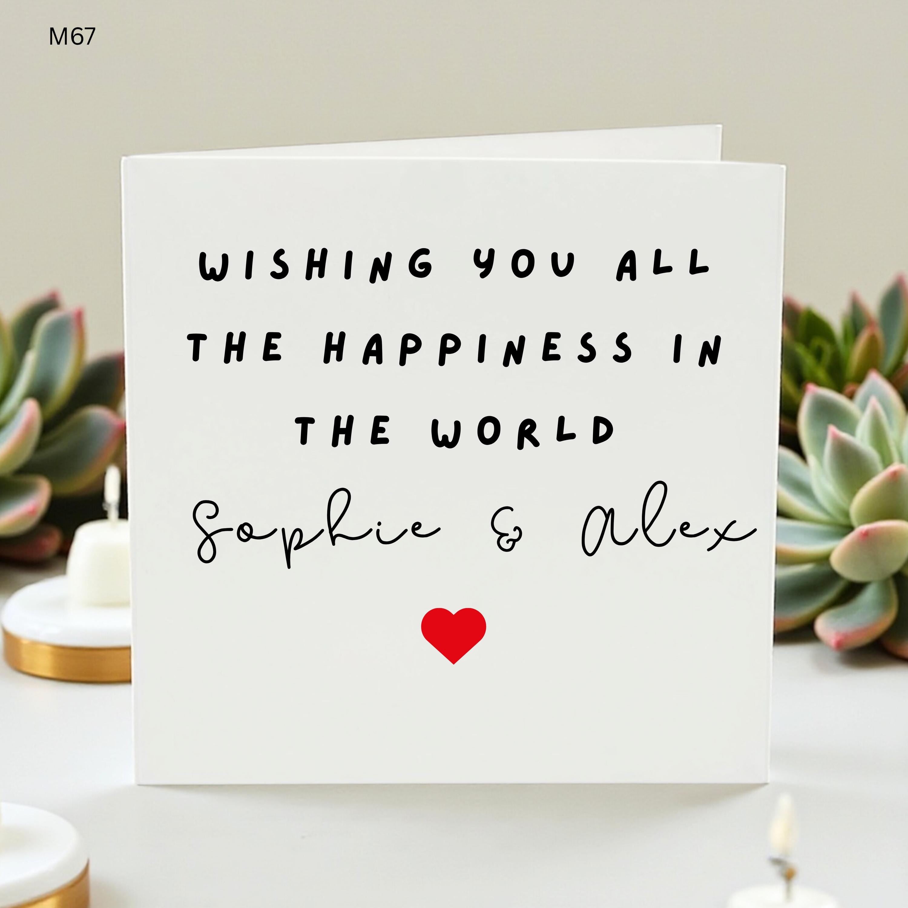 Personalized Congratulations Card, Custom Wedding Card, Engagement Greeting Card, Happy Couple Gift, Newlywed Card, Thoughtful Keepsake