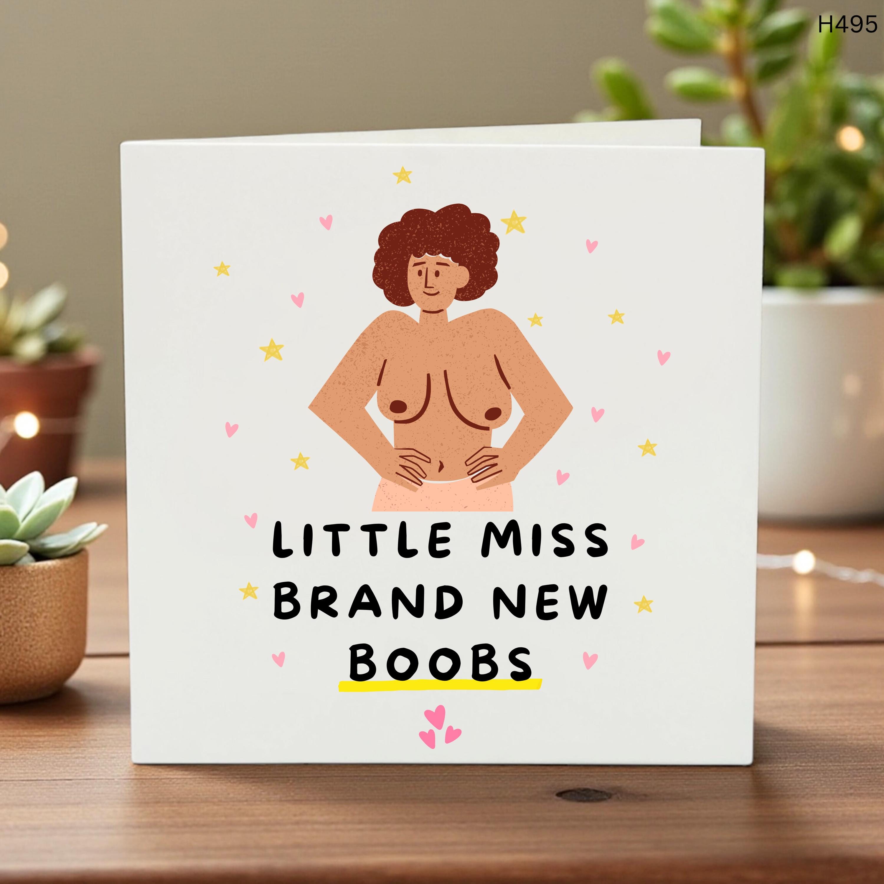Funny Boob Upgrade Card, Congrats on New Curves, Breast Surgery Gift, Sassy Body Positive Humor, Naughty Friend Celebration