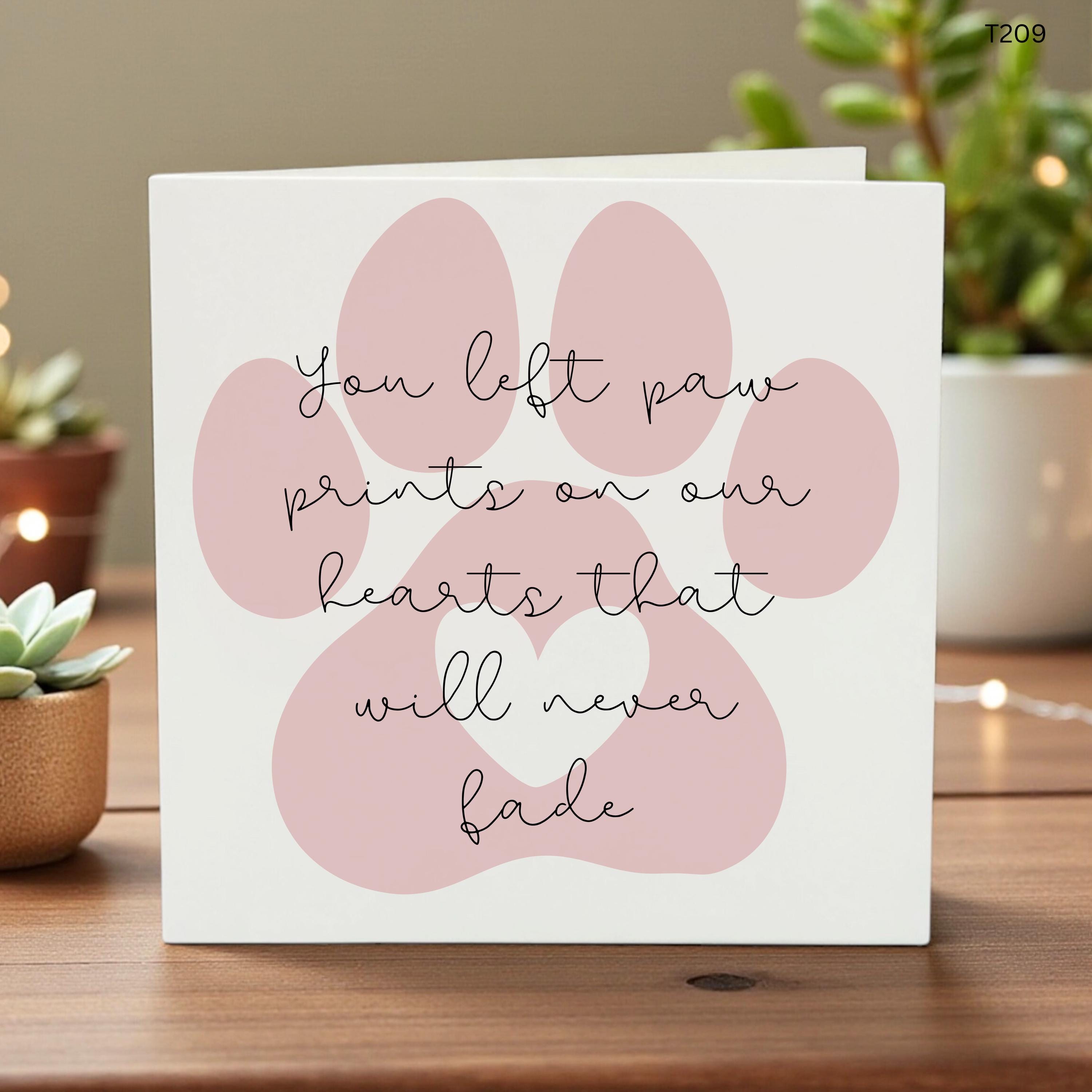 Pet Loss Sympathy Card, Personalized Pet Memorial Gift, Dog Remembrance Card, Cat Loss Gift, Sympathy Card for Pet Owner, Rainbow Bridge