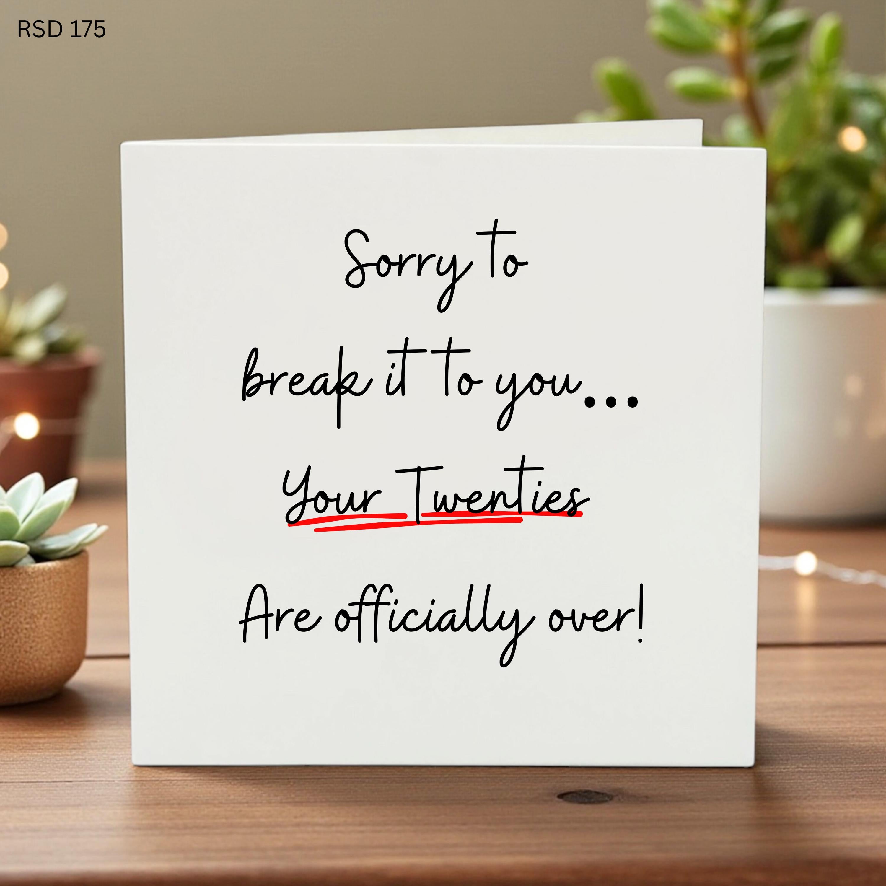 Funny 30th Birthday Card for Him or Her, Your Twenties are Officially Over Card, Sarcastic 30 Birthday Gift, Rude Thirtieth Bday Card Friend