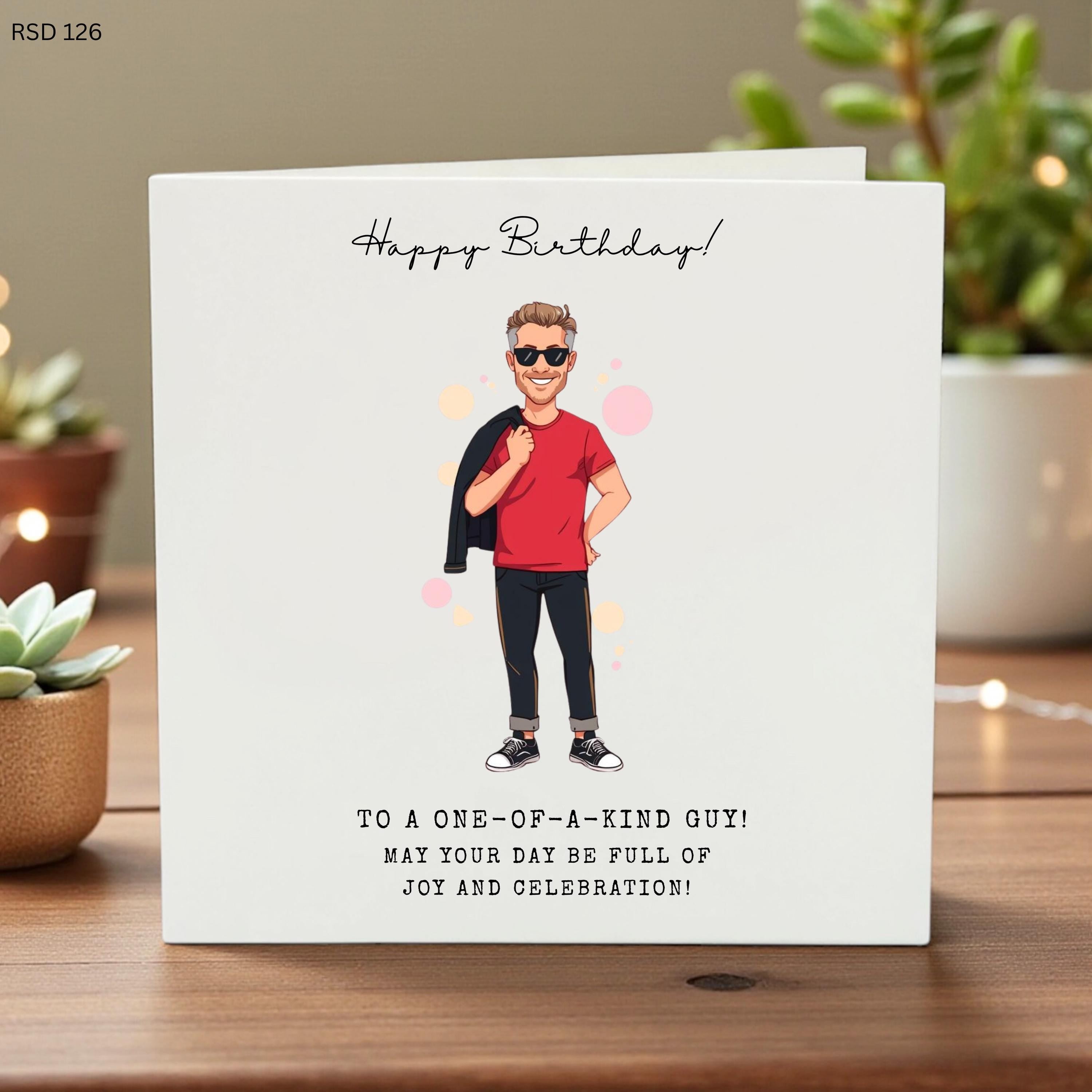 Brother Birthday Gift Son Bday Note Husband Celebration Message Cool Guy Illustration