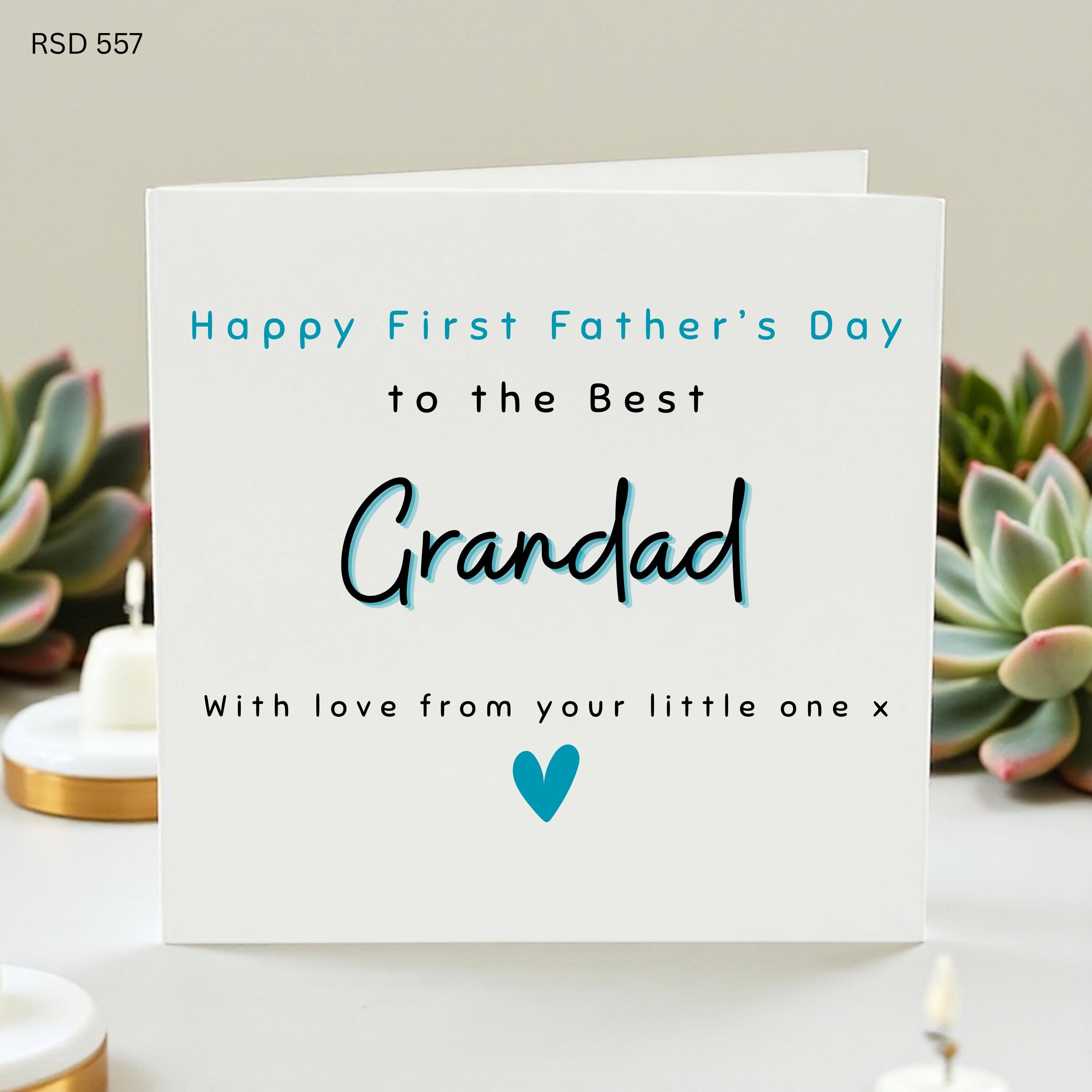 First Fathers Day Card for Grandad, New Grandad Card from Grandchild, Best Grandad Gift, First Time Grandfather Card, New Baby Gift for Him