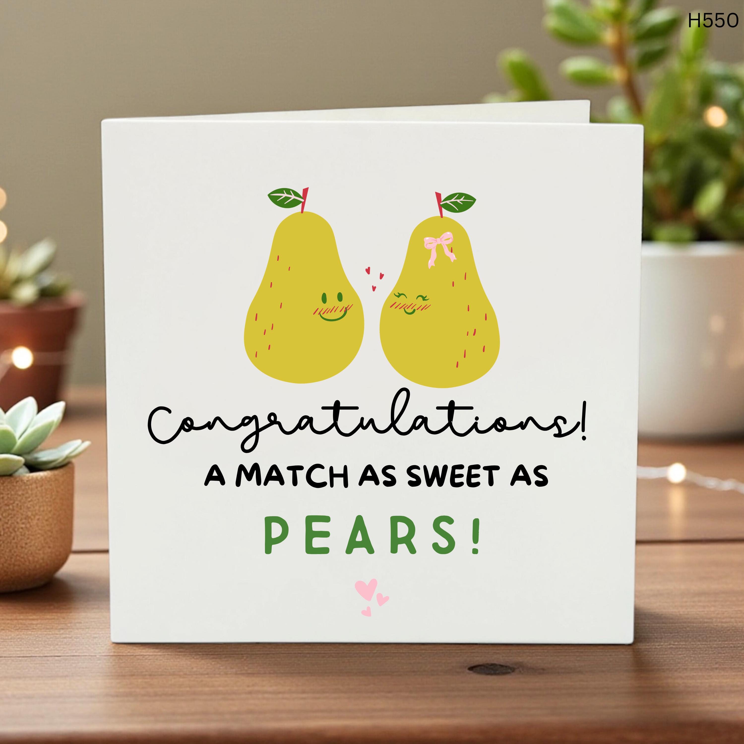Perfect Pair Card - Engagement Card - Personalised Engagement Card - Perfect Pair Engagement Card - Your Engaged - Congratulations Card 6x6