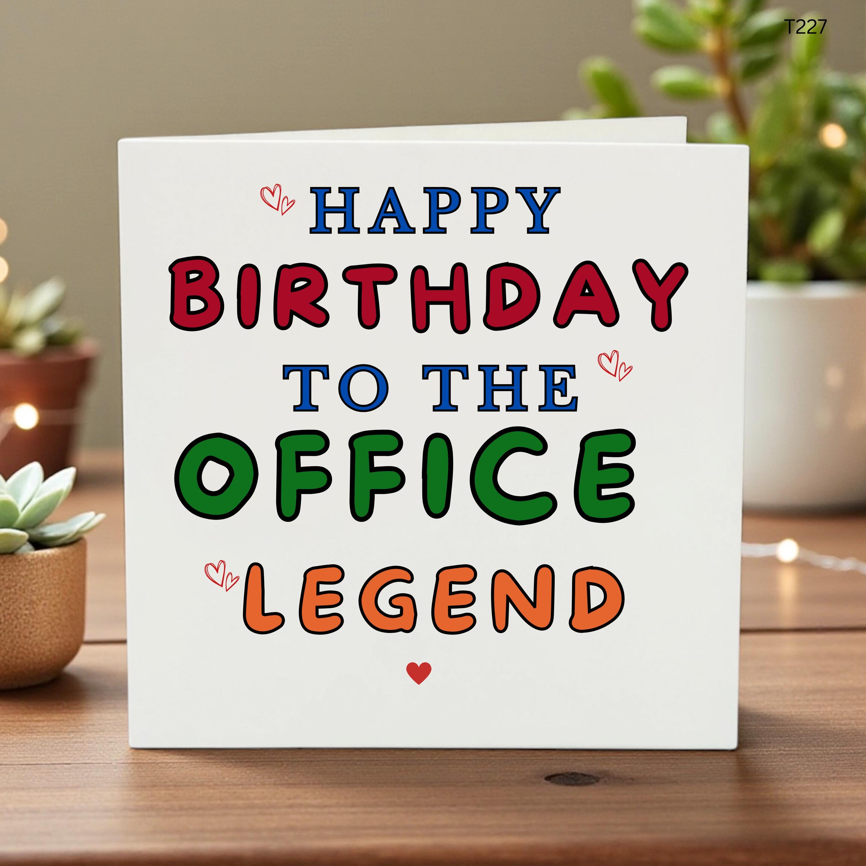 Happy Birthday to My Handsome Colleague Card Funny Work Birthday Card Cute Office Card for Coworker Him 6x6