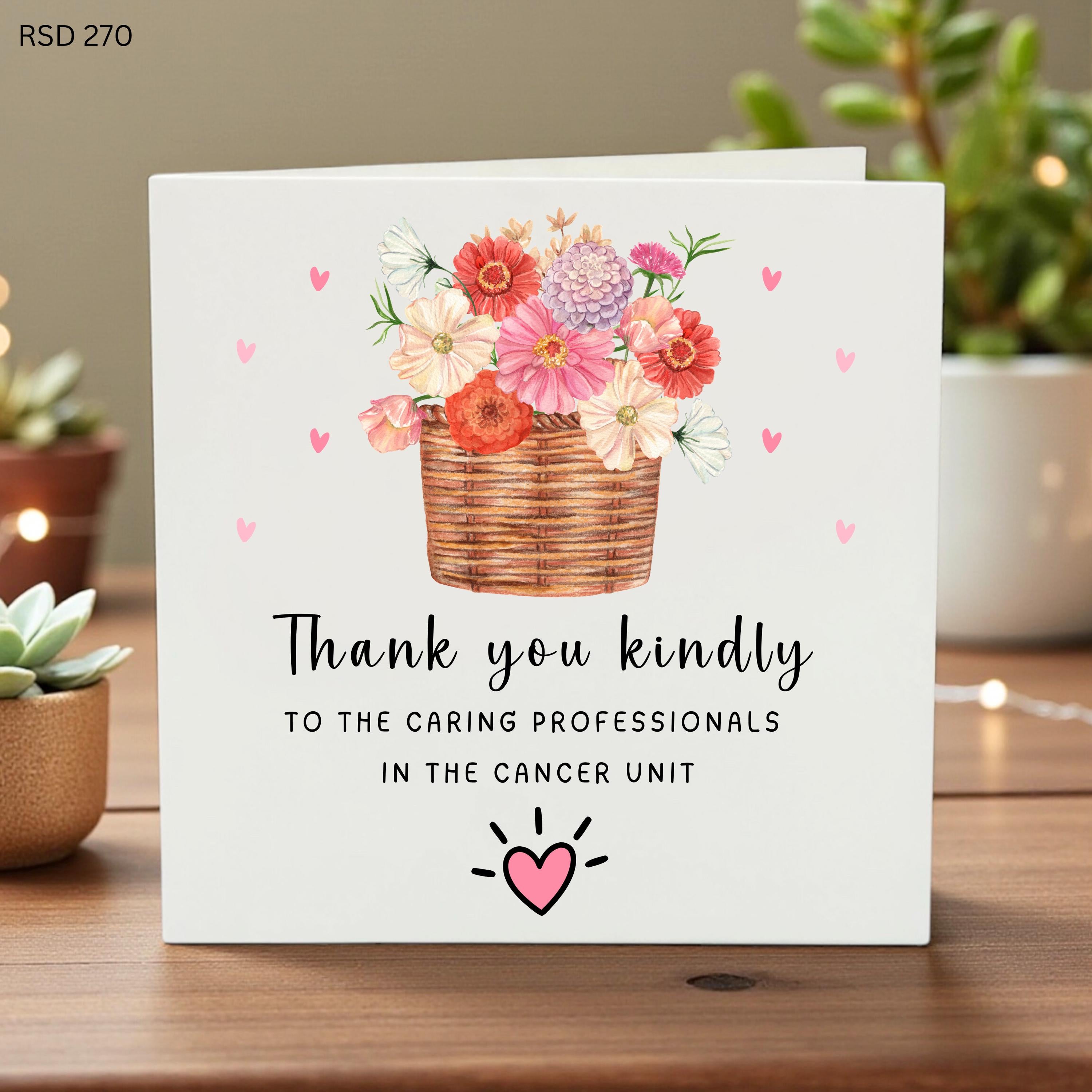 Thank You Card for Any Ward Any Hospital – Appreciation Greeting Card – Thank You to All the Wonderful Staff –Gratitude Card