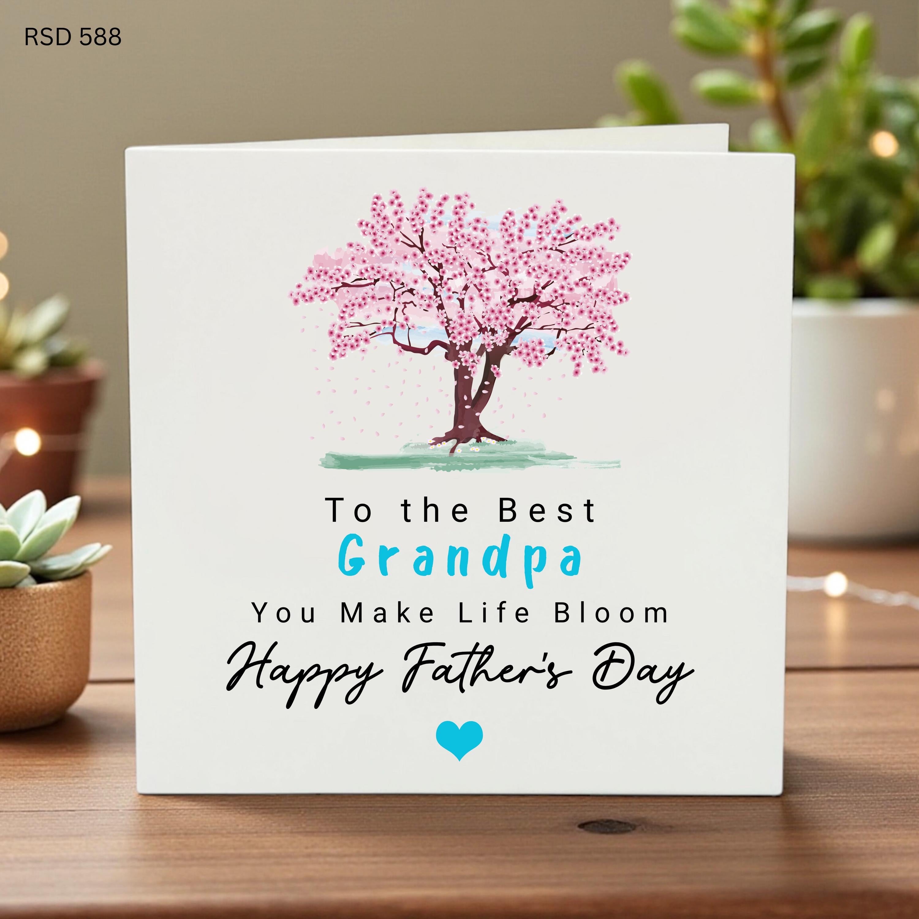 Grandpa Father’s Day Card, Cute Heartfelt Greeting from Grandchild, Personalized Grandpa Gift, Emotional Love Message