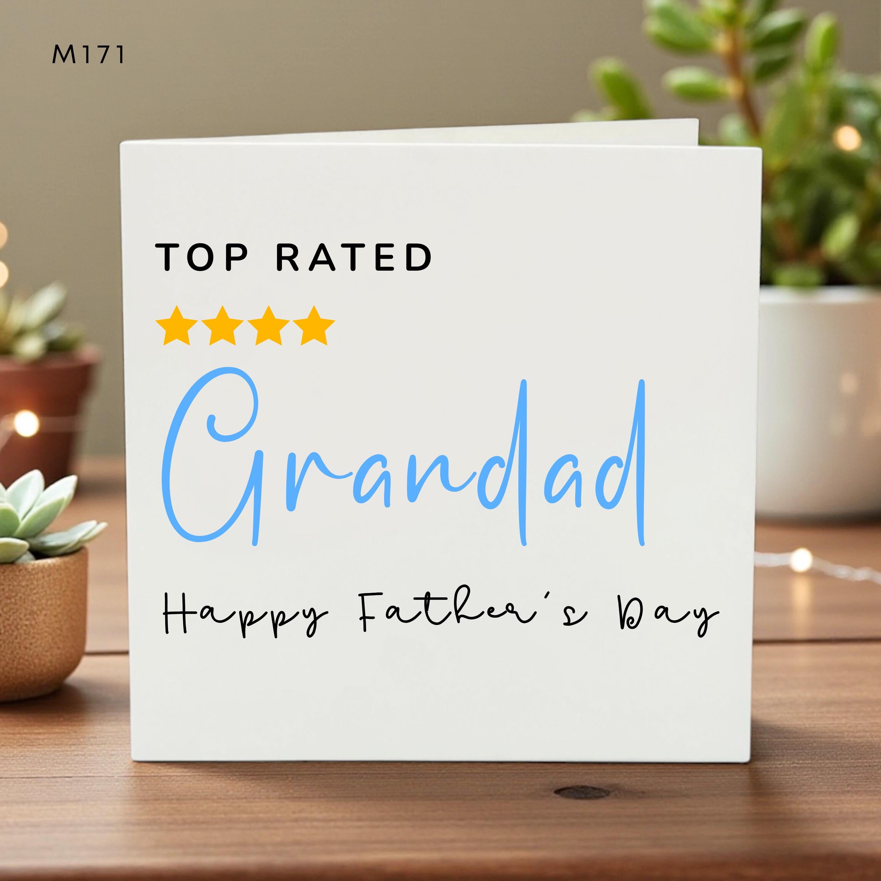 Personalized Father’s Day Card for Grandad, Unique One of a Kind Greeting Card, Custom Grandad Gift, Fun Celebration Card, Handmade