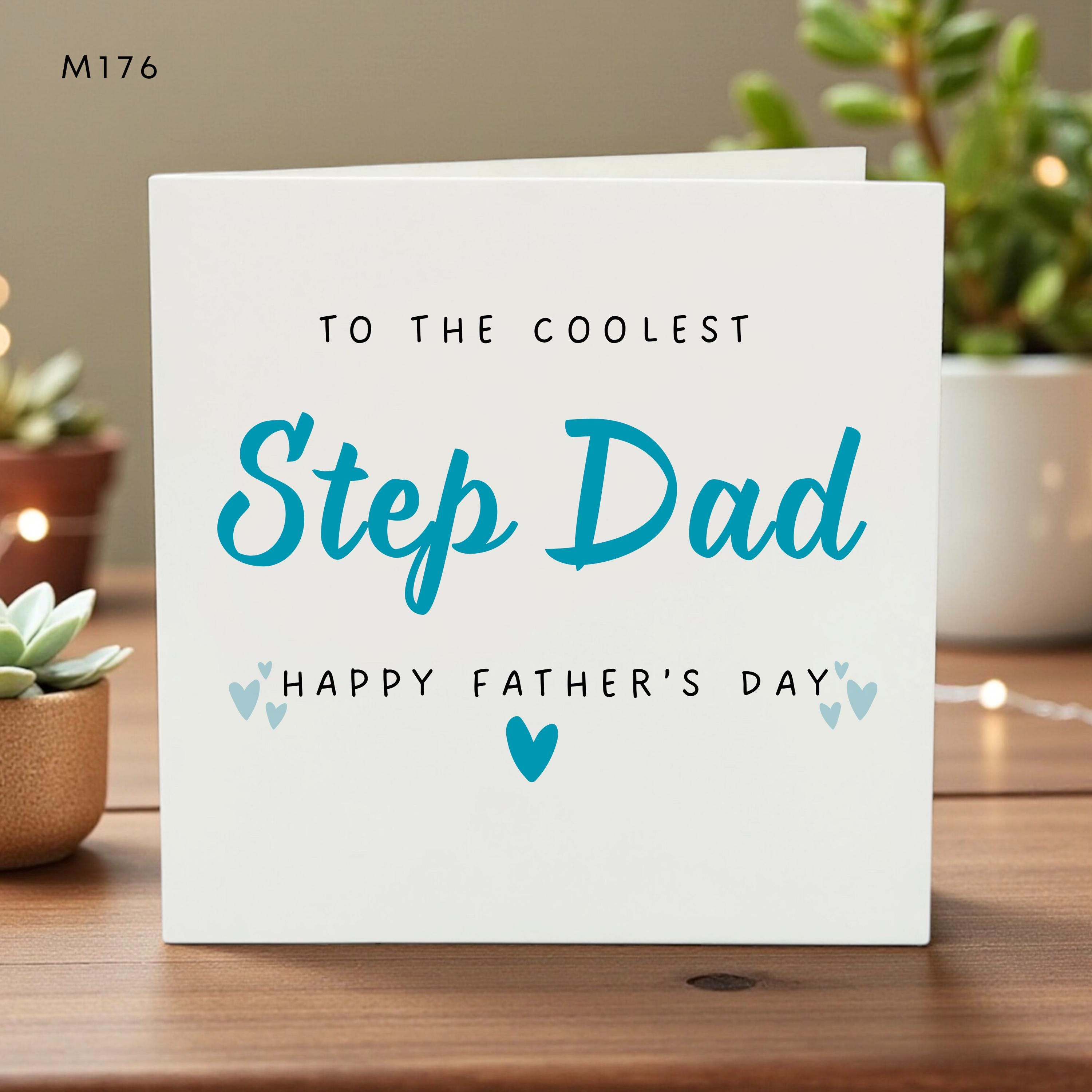 Step Dad Fathers Day Card, Coolest Stepdad Greeting, Funny or Sweet Step Dad Gift, Personalized Card, Unique Father’s Day