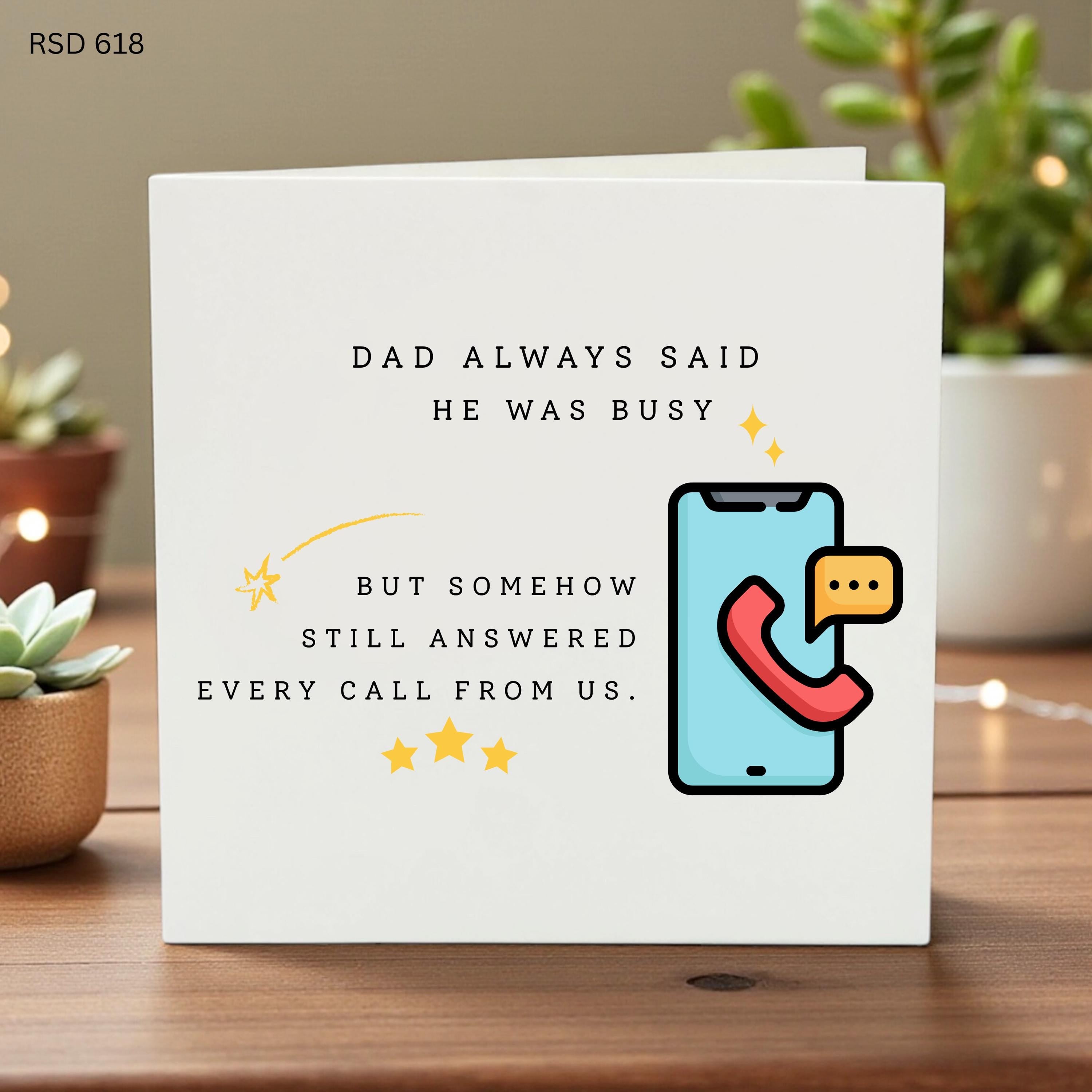 Funny Father’s Day Card for Dad, Humorous Greeting, Personalized Message, Birthday or Special Occasion Card, Dad Gift Idea