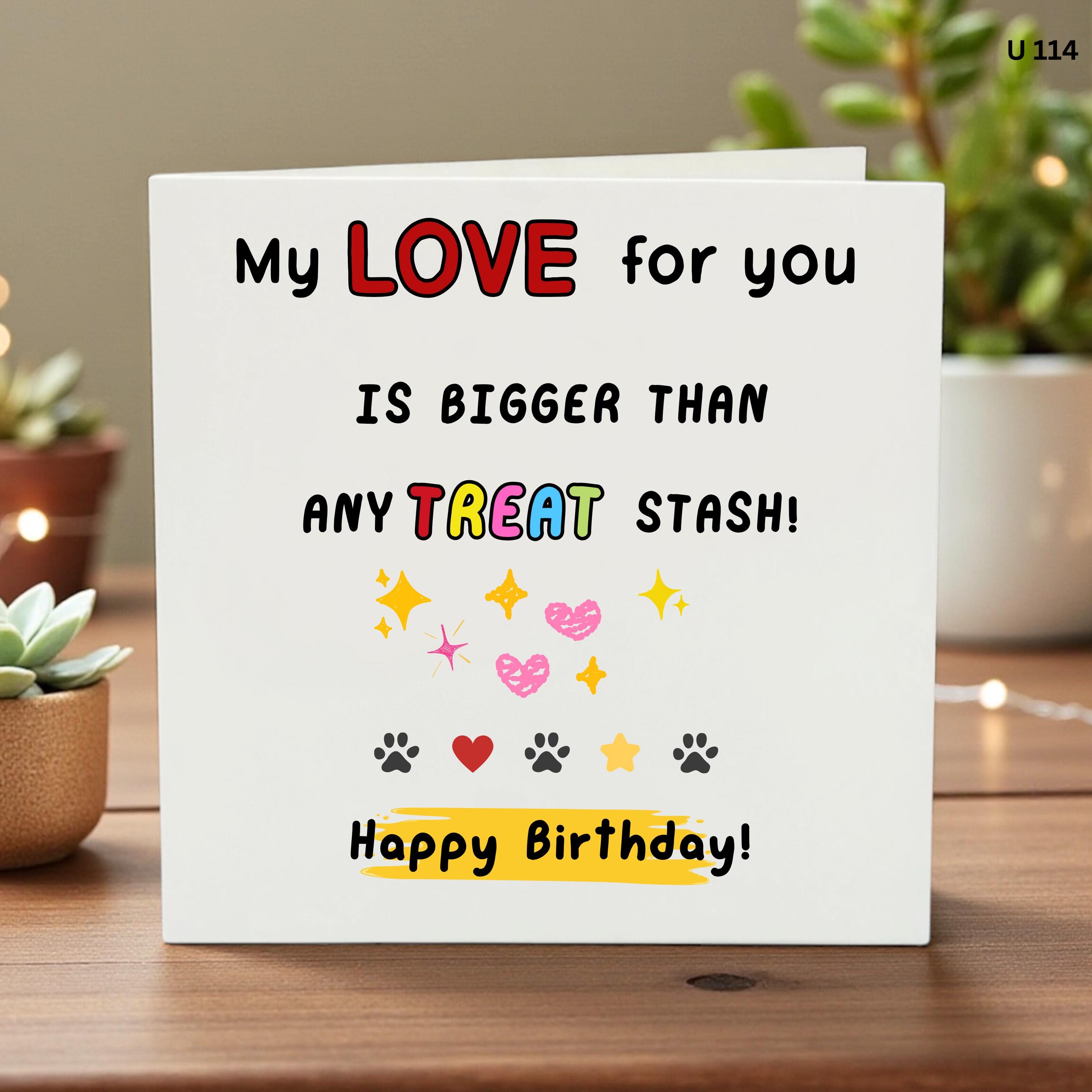 Dog Birthday Card, Funny Pet Birthday Card, Birthday Card From Dog, Pet Lover Gift, Dog Gift, Paw Print Card, Card For Dog Mom, Dog Dad Gift
