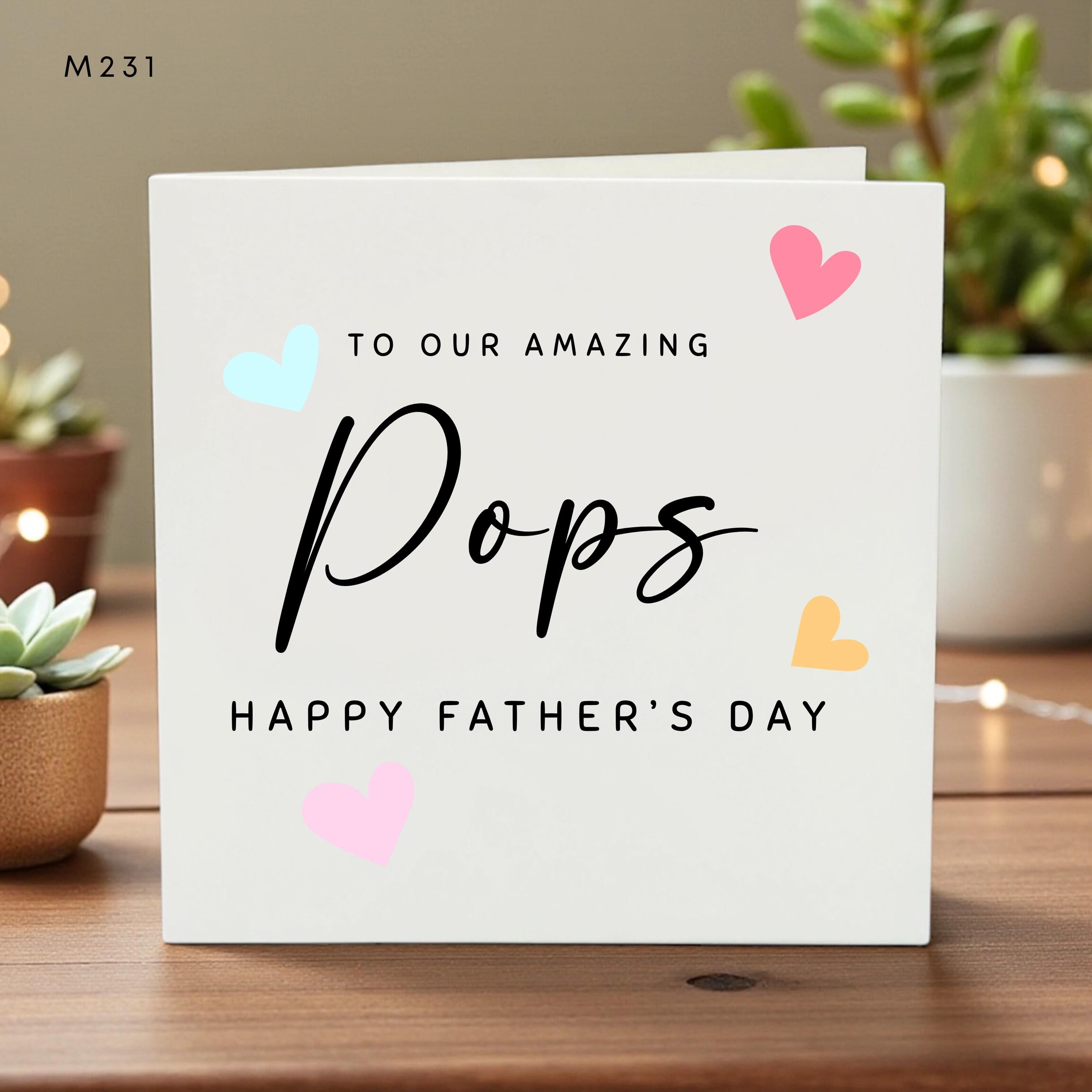 Personalized Father’s Day Card for Dad, Custom Name Card, Love from Child, Unique Birthday & Special Occasion Greeting Card