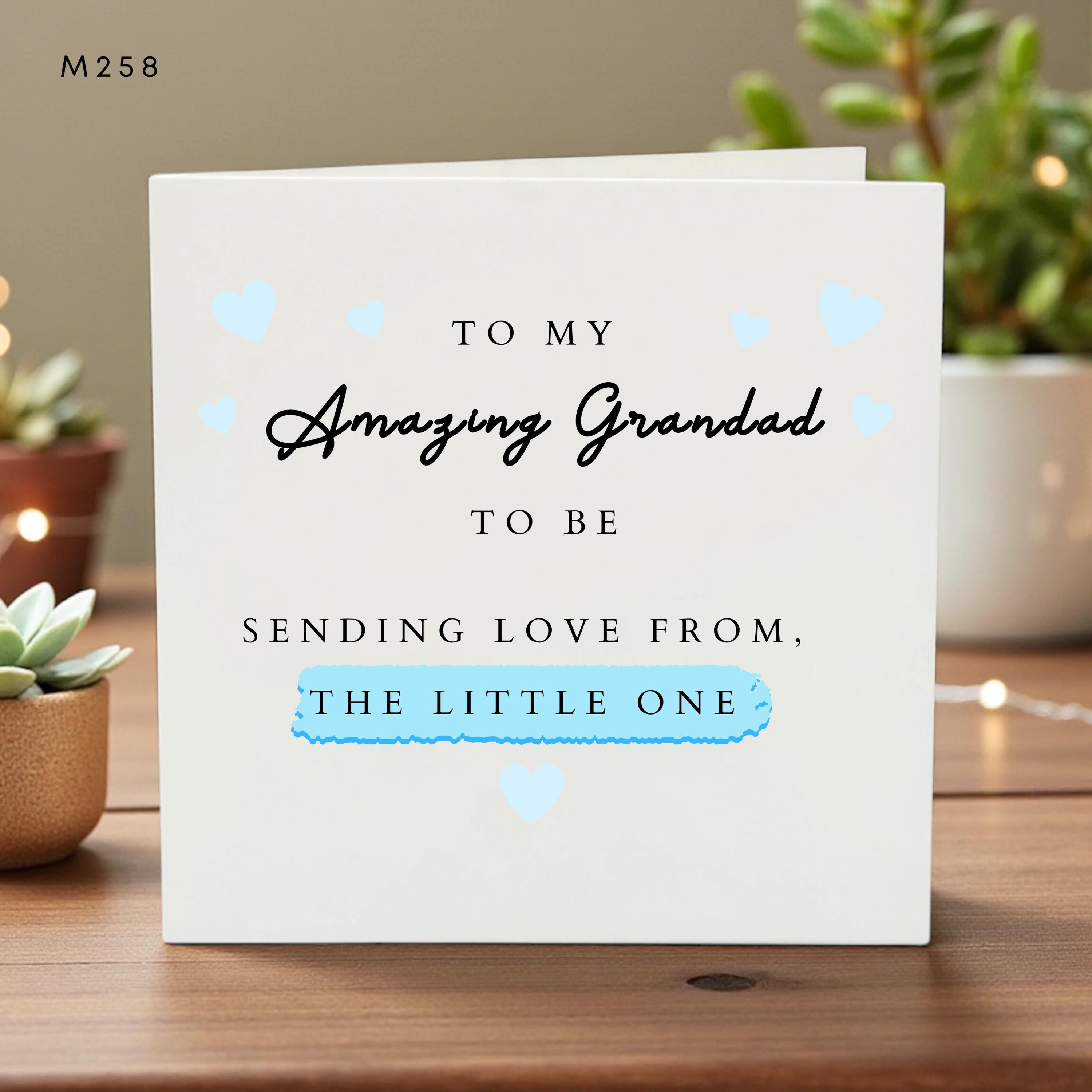 Personalised Amazing Grandad Card, First Father’s Day Gift, From Baby, Cute Hearts Design, New Grandad Keepsake, Love Message Card