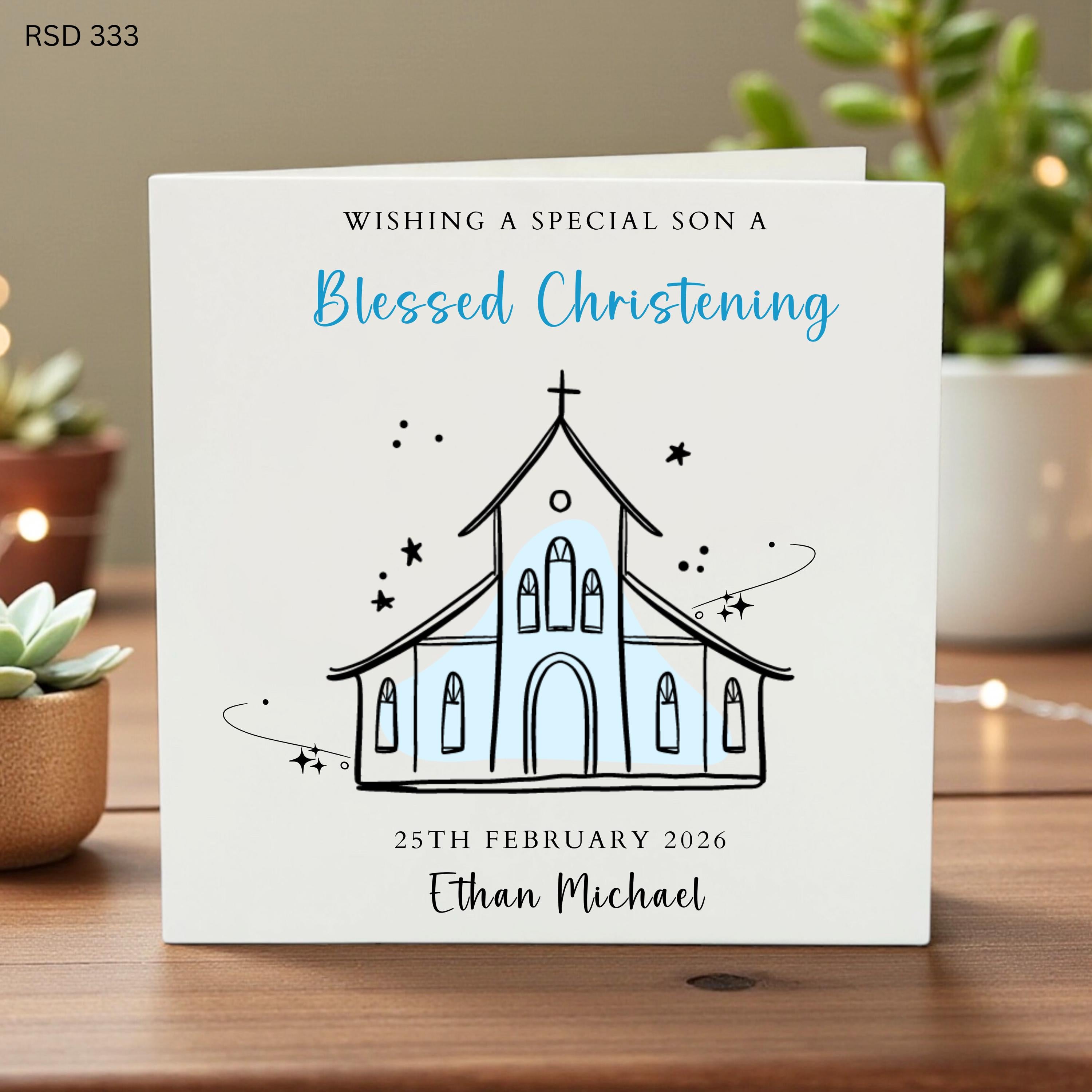 Christening Card For Goddaughter, Special Goddaughter Christening Card, On Your Christening Day, Personalised Girl Christening 6x6