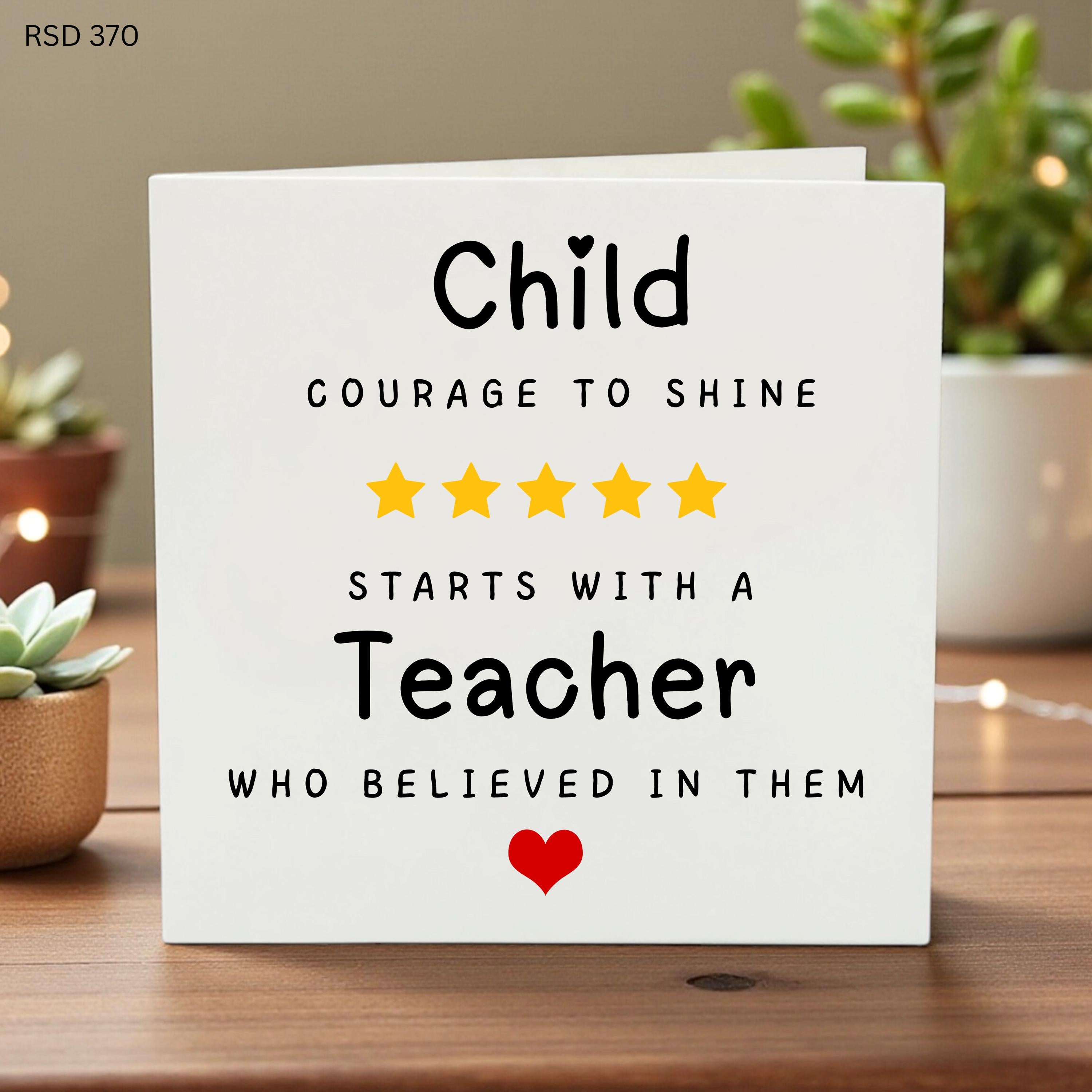 Teacher Thank You Card: Behind Every Child, Appreciation Card 6x6