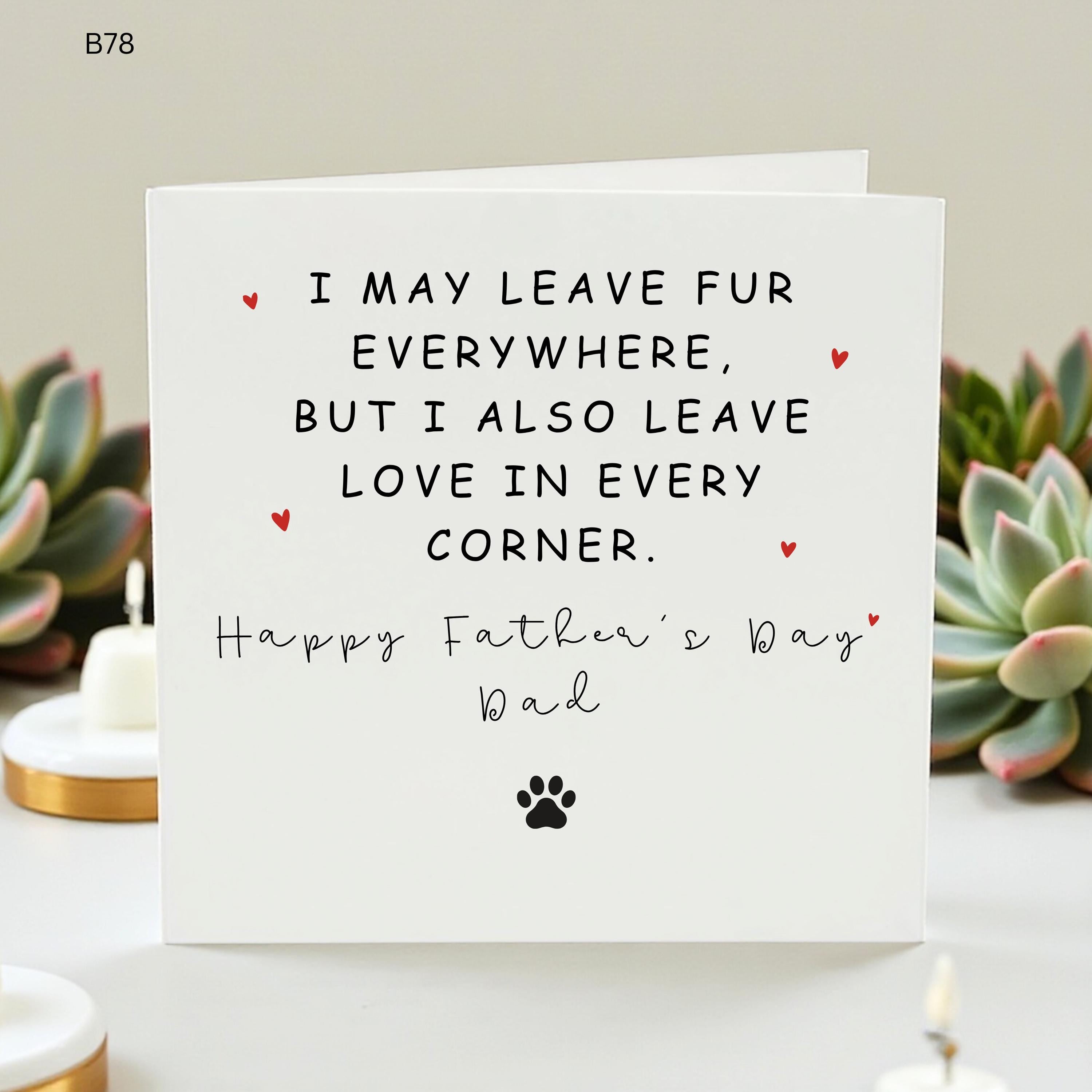 Funny Father’s Day Card From Dog, Cute Pet Dad Card, Dog Dad Gift, Paw Print Greeting Card For Daddy, From The Dog