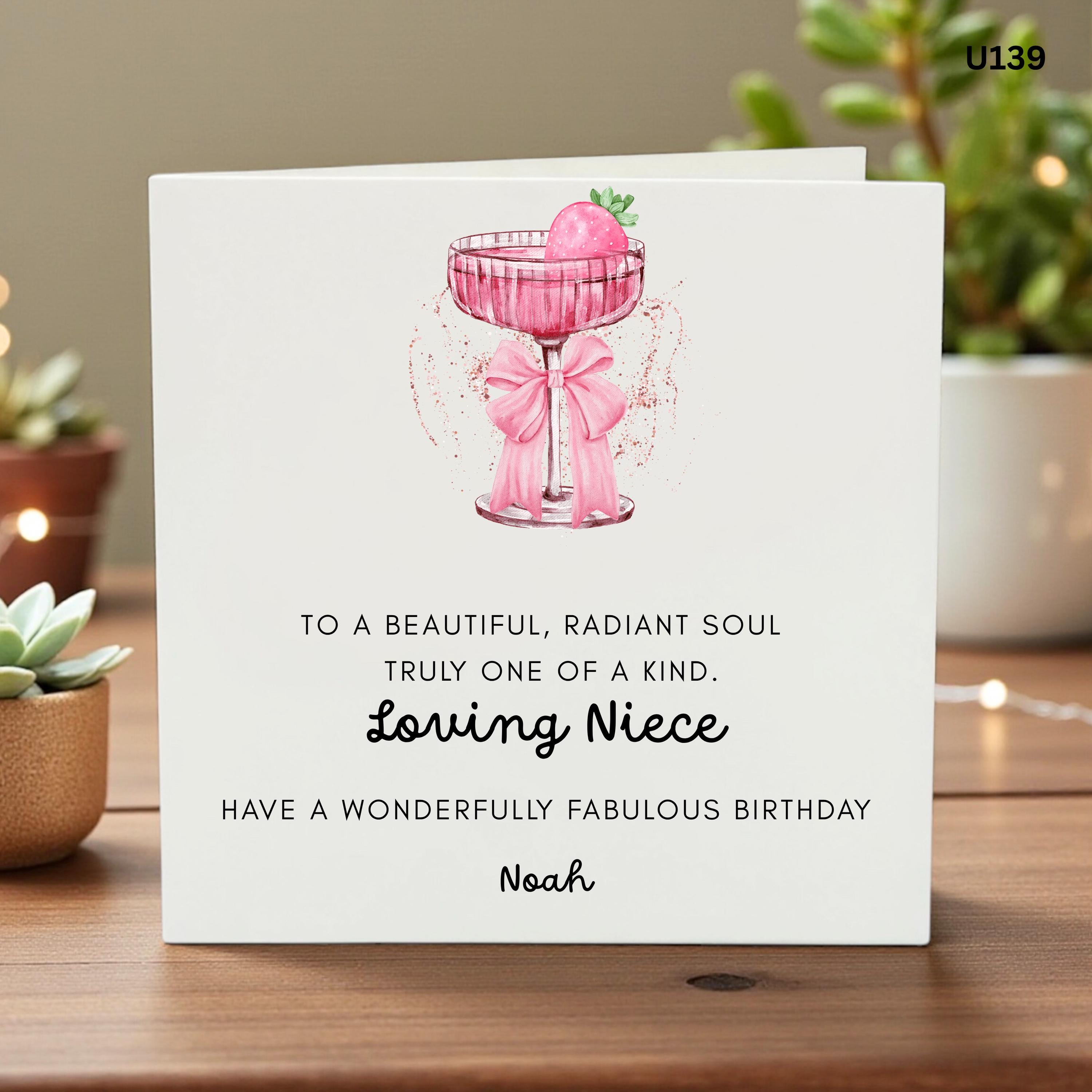 Personalized Niece Birthday Card, Radiant Soul Card, Niece Birthday Gift, Custom Name Card, Birthday Card for Niece, Beautiful Niece Gift