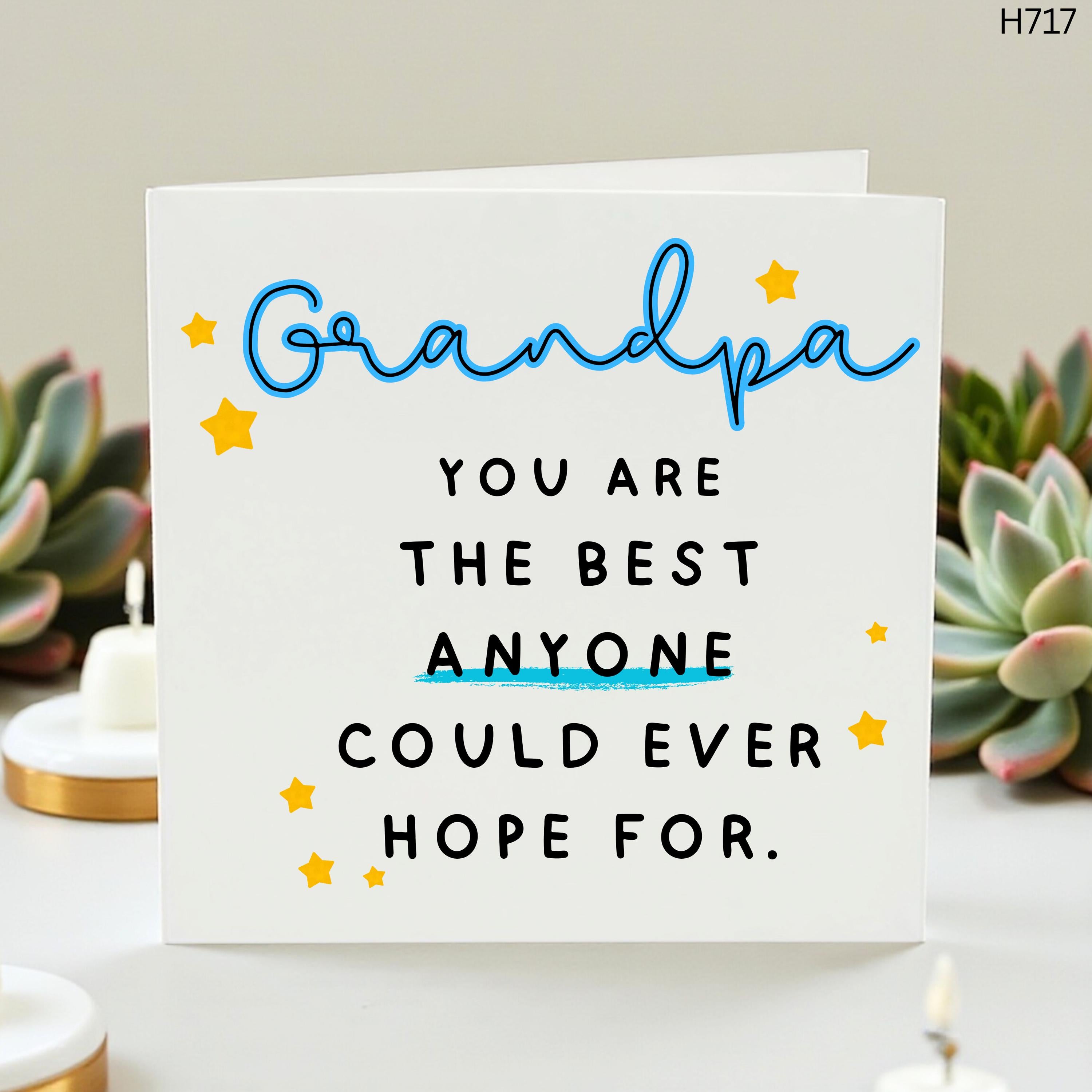 Personalized Birthday Card for Grandpa, Best Grandpa Ever Greeting Card, Sentimental Birthday Gift for Grandfather, Loving Birthday Message