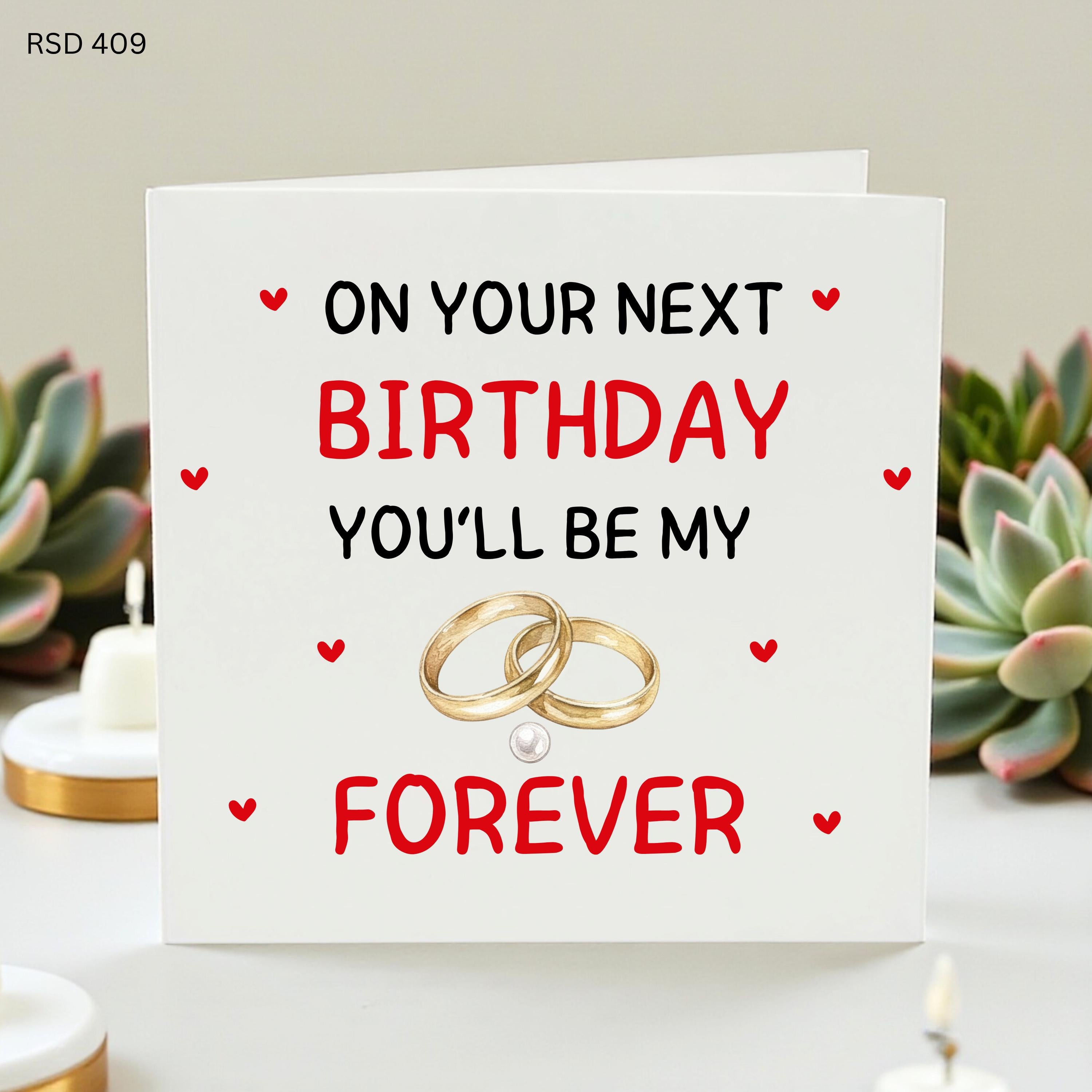 Proposal Birthday Card, Romantic Birthday Card for Partner, Will You Marry Me Card, Funny Proposal Idea, Engagement Birthday Card for Fiance