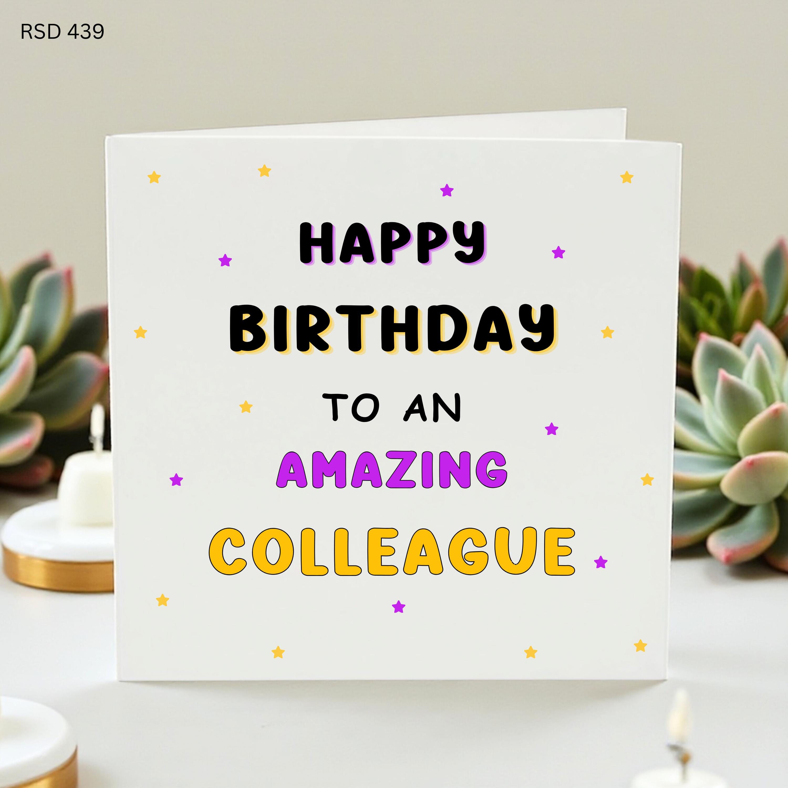 Happy Birthday Colleague Card, Amazing Coworker Birthday Card, Funny Work Friend Card, Professional Birthday Gift, Office Colleague Card