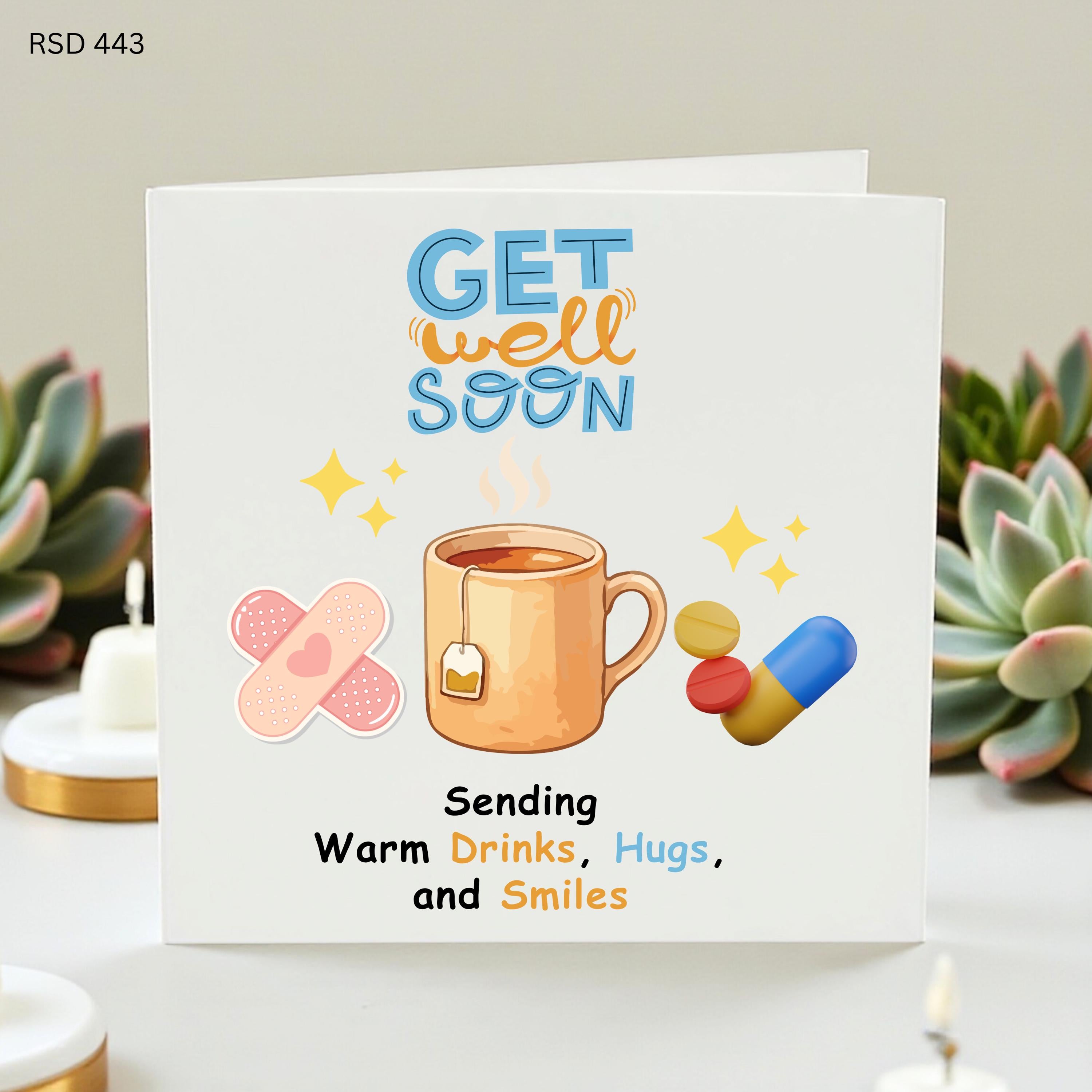 Get Well Soon Card, Sending Warm Hugs Card, Thinking of You Gift, Comforting Recovery Card, Feel Better Soon Gift, Sympathy Card