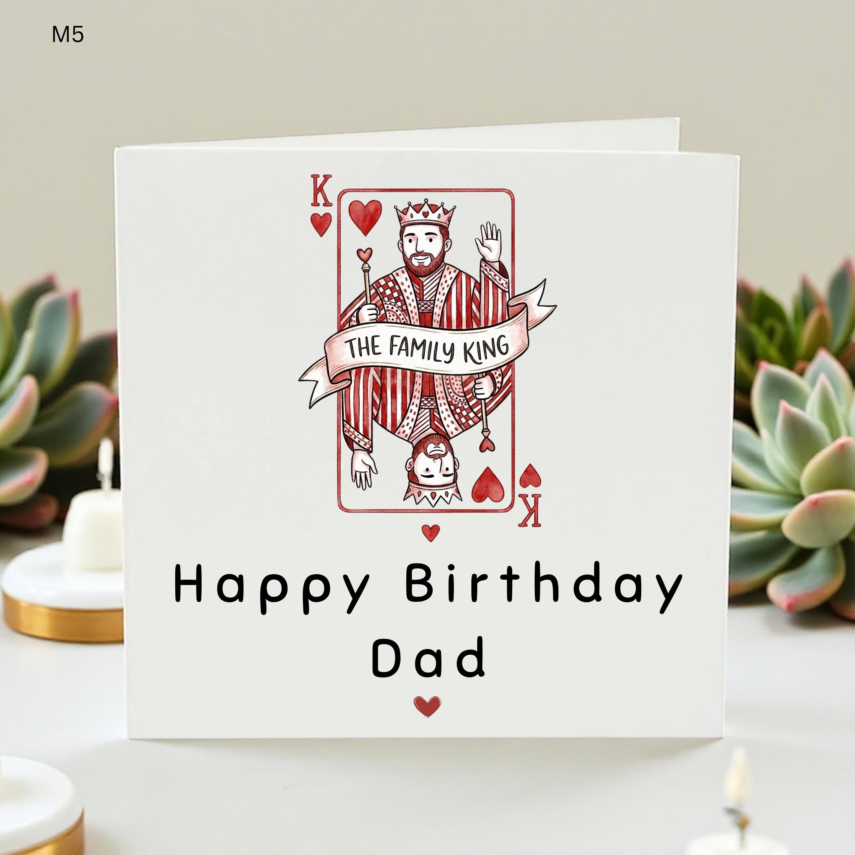 King of Dads Birthday Card, Funny Dad Birthday Gift, Playing Card Design, Best Dad Ever Card, Father Birthday Card, Dad Greeting Card Son