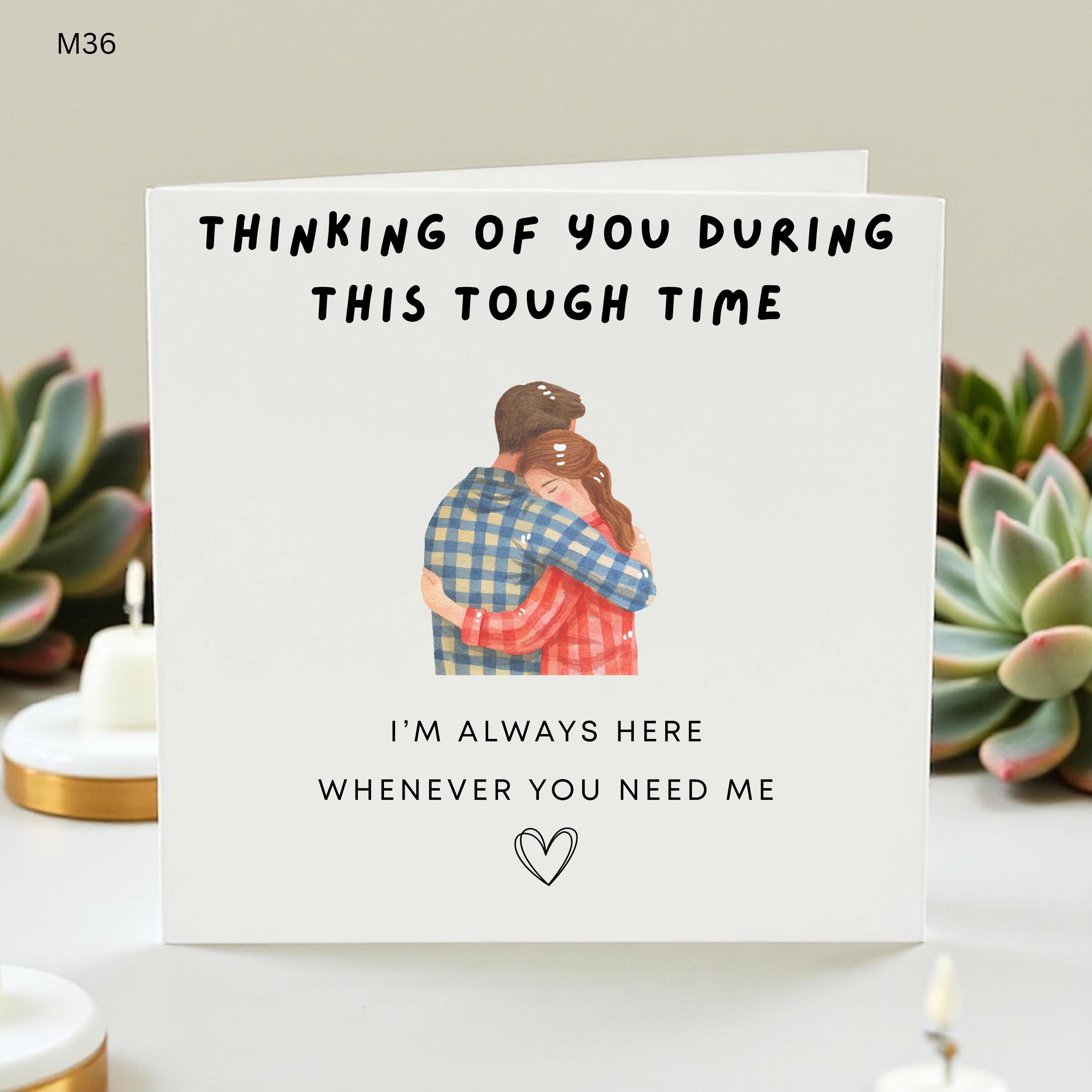 Thinking Of You Card, Sympathy Card For Friend, Tough Time Gift, Comforting Card, Sending Love Card, Support Gift, Thinking Of You Gift