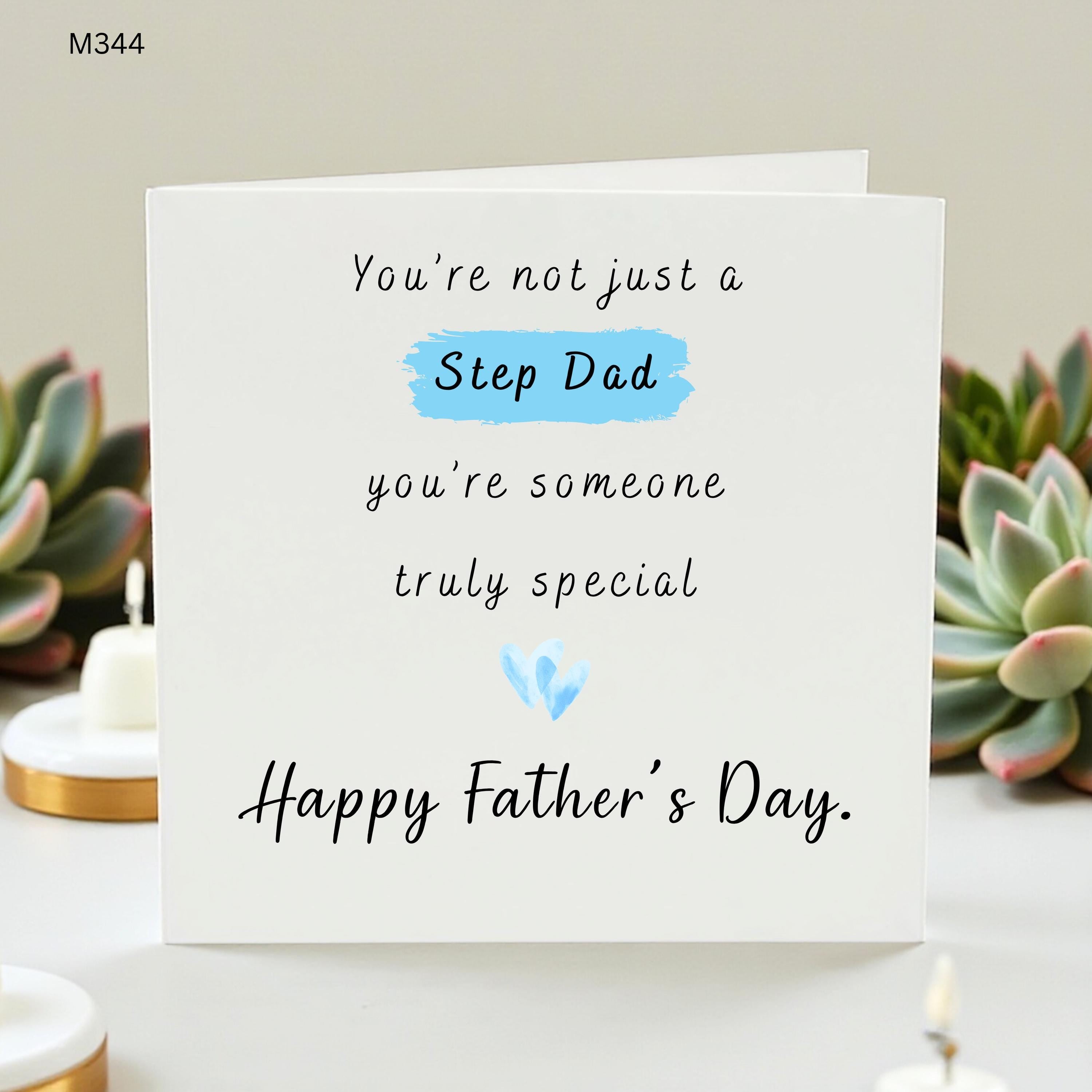 Step Dad Father's Day Card, Bonus Dad Card from Stepchild, Truly Special Stepfather Gift, Minimalist Father's Day Greeting, To the Dad