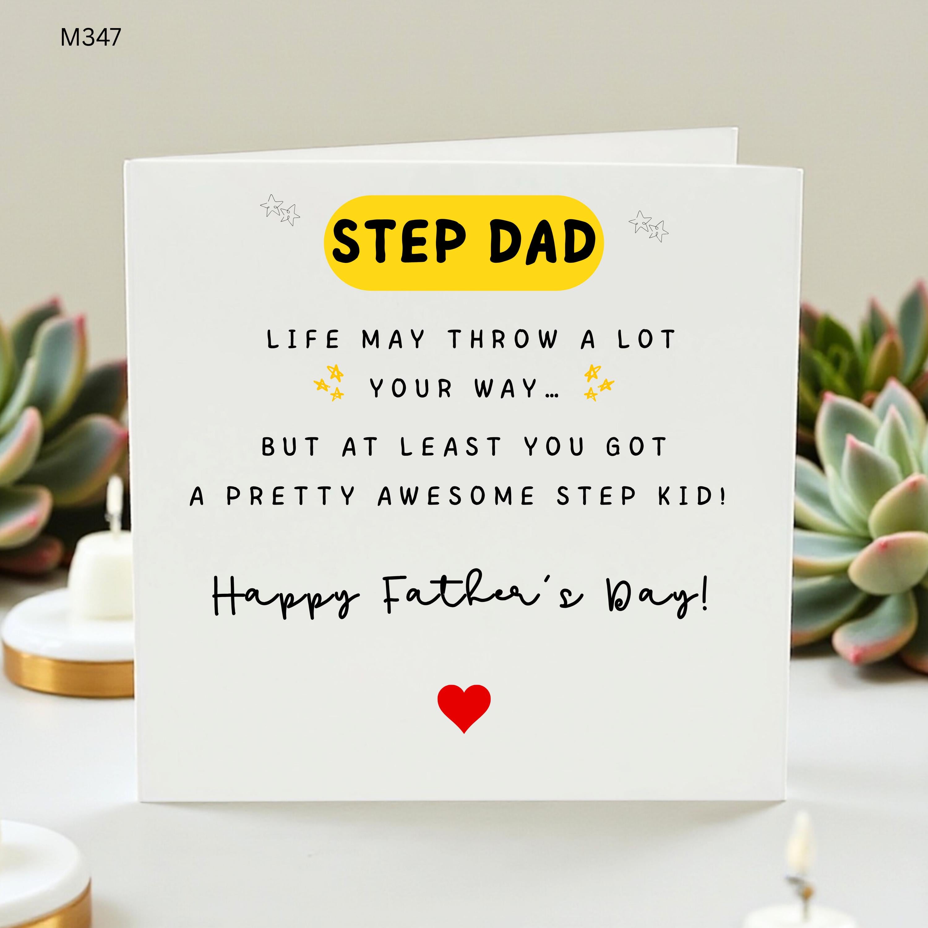 Step Dad Father's Day Card from Awesome Step Kid, Funny Stepfather Card, Bonus Dad Gift, Sassy Stepdad Father's Day Greeting, Unique Bonus