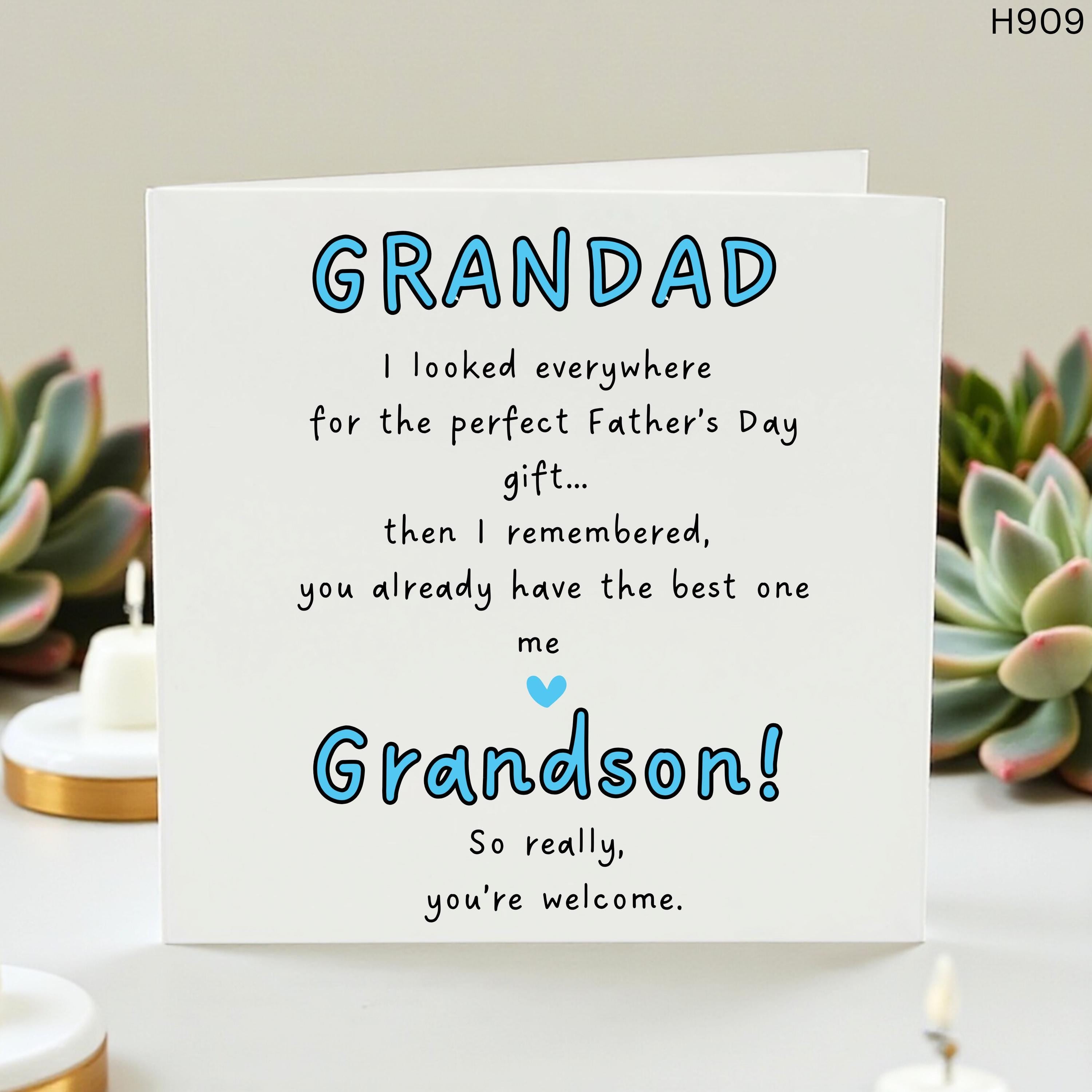 Funny Fathers Day Card for Grandad from Grandson Cheeky Grandparent Greeting Card Best Gift Is Me Joke Card for Grandpa Sarcastic Gift Him