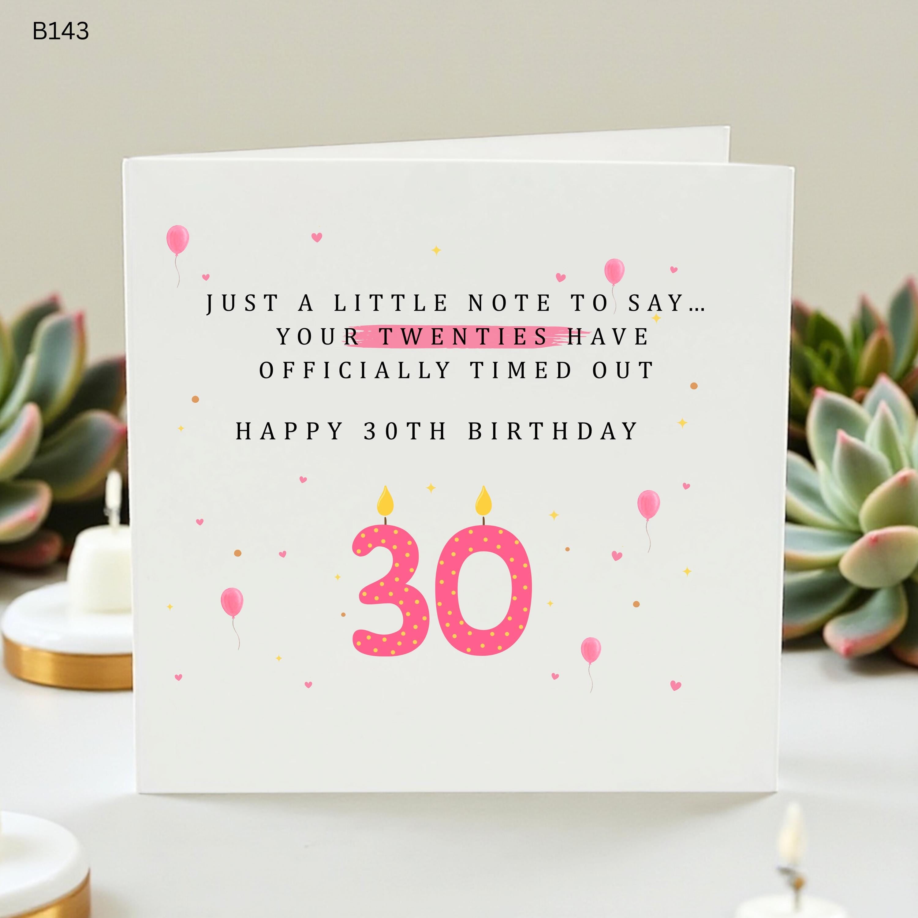Funny 30th Birthday Card for Her, Twenties Timed Out Card, Thirtieth Birthday Gift, Funny 30th Card for Friend, Rude 30 Birthday Card UK