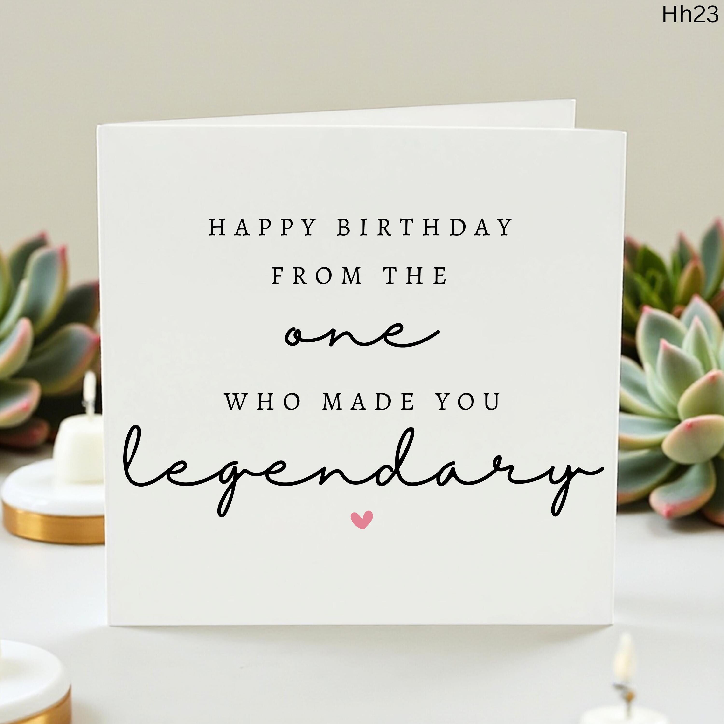 Funny Birthday Card for Mom or Dad, Happy Birthday from the One Who Made You Legendary, Sarcastic Birthday Card for Parents, Humorous Gift